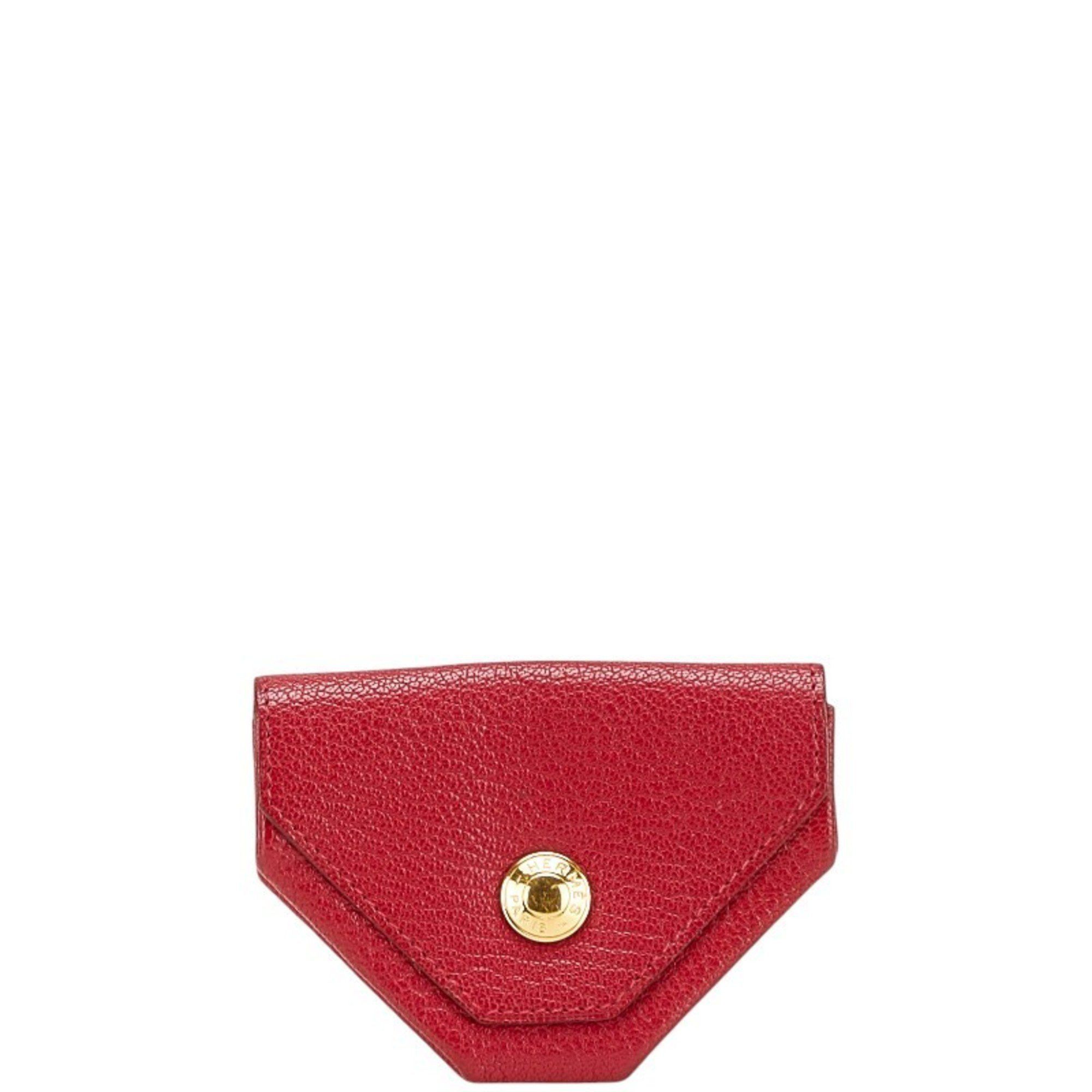Hermes Hermes Hermès Levain Quatre wallet/coin case, red, Chevre, women's. Size ONE SIZE - 1 Thumbnail