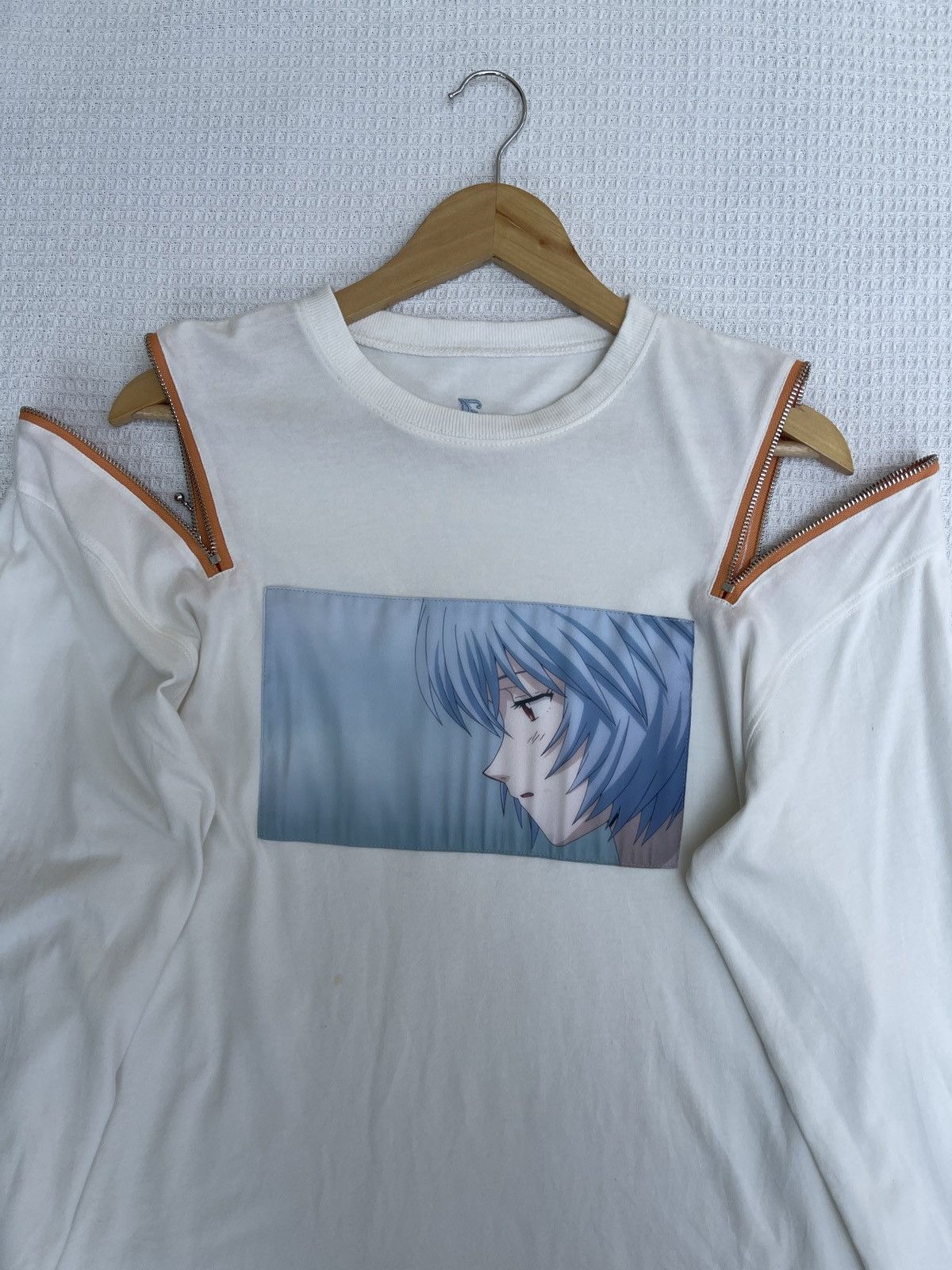 Anime Last Drop🔥Rare🔥Vintage Evangelion Zipper Long Sleeve T-Shirt Size US L / EU 52-54 / 3 - 21 Thumbnail