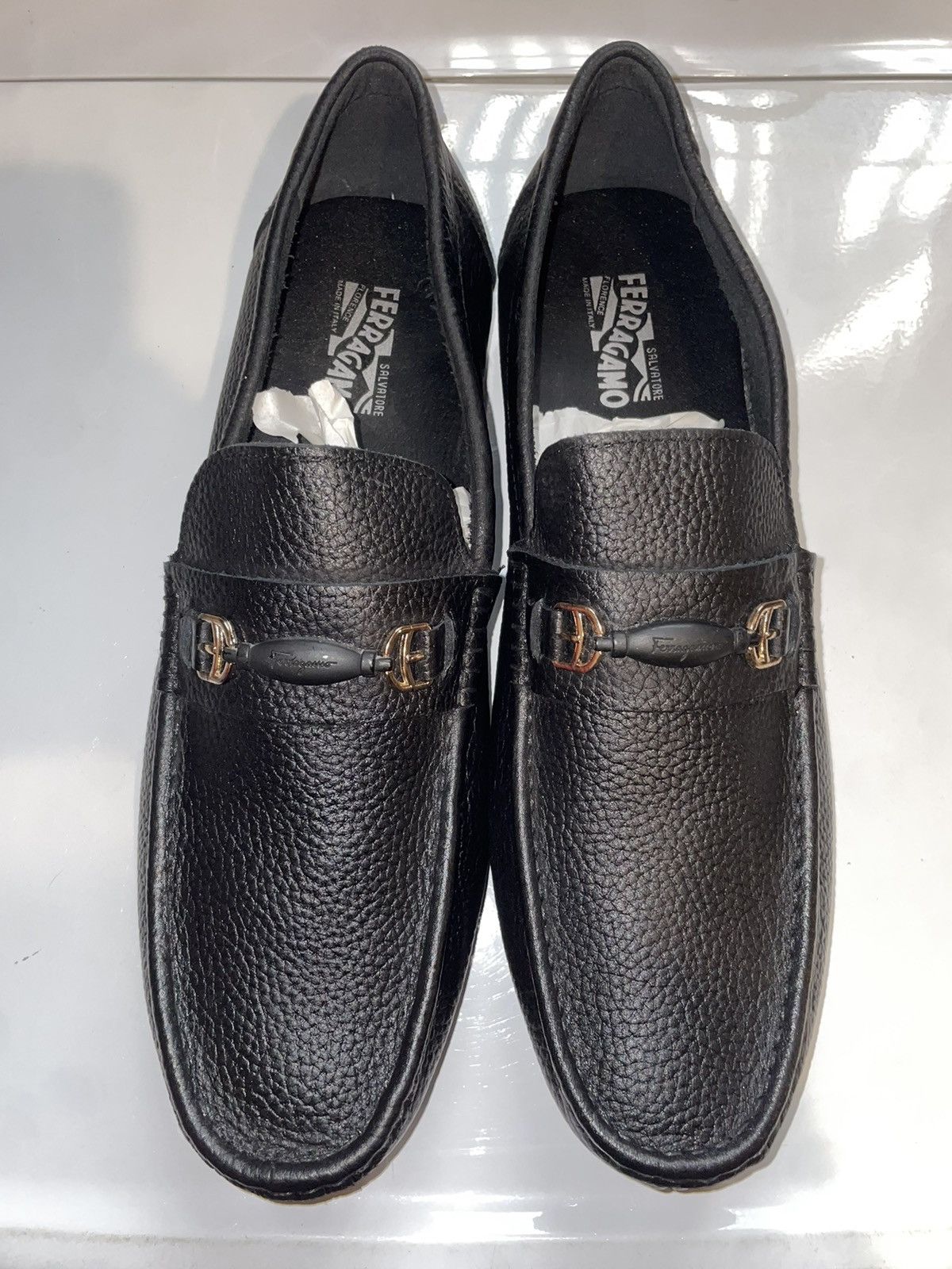 Salvatore Ferragamo Salvatore Ferragamo Black Leather Slip On (14) Size US 14 / EU 47 - 2 Thumbnail