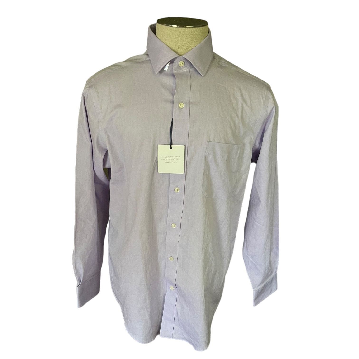 Other Buttoned Down Cotton Lavender Collared Shirt Size 34 16 Size US L / EU 52-54 / 3 - 3 Thumbnail