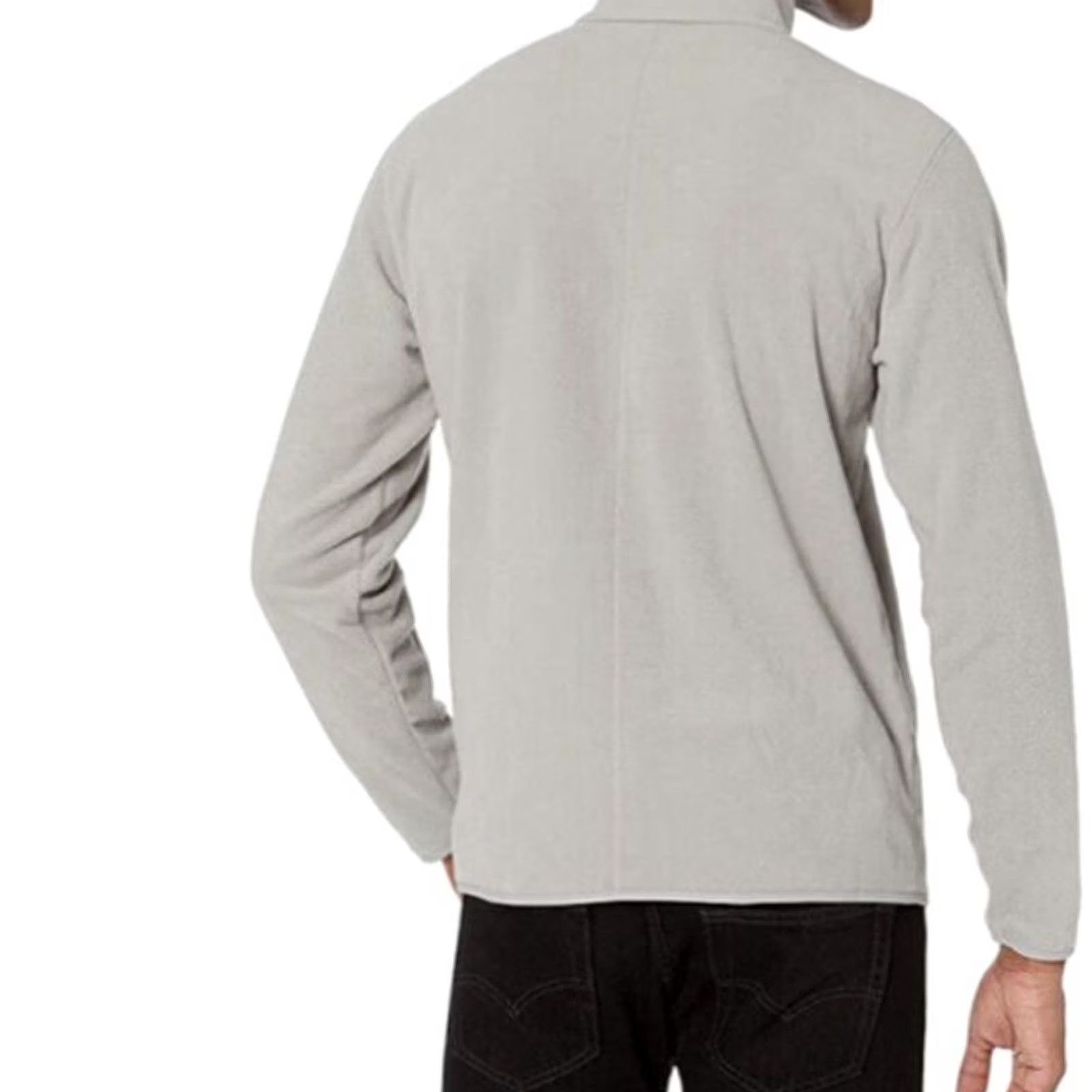 Essentials Amazon Essentials Men's Sweatshirt Full Zip Gray Long Sleeve Fleece Mock Neck Regular Size M Size US M / EU 48-50 / 2 - 2 Thumbnail