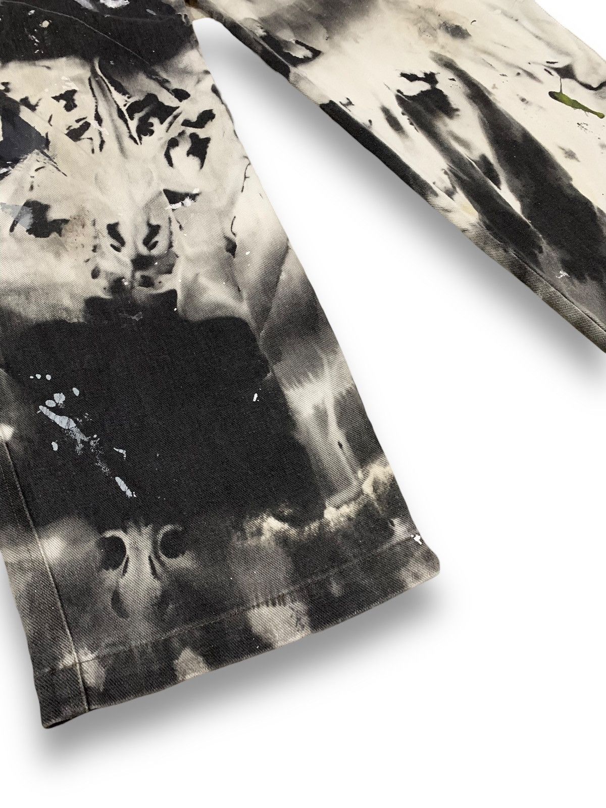 If Six Was Nine St.Paradiso Tie dye Acid Wash Style Splatter Loose Fit Jeans Size US 34 / EU 50 - 11 Thumbnail