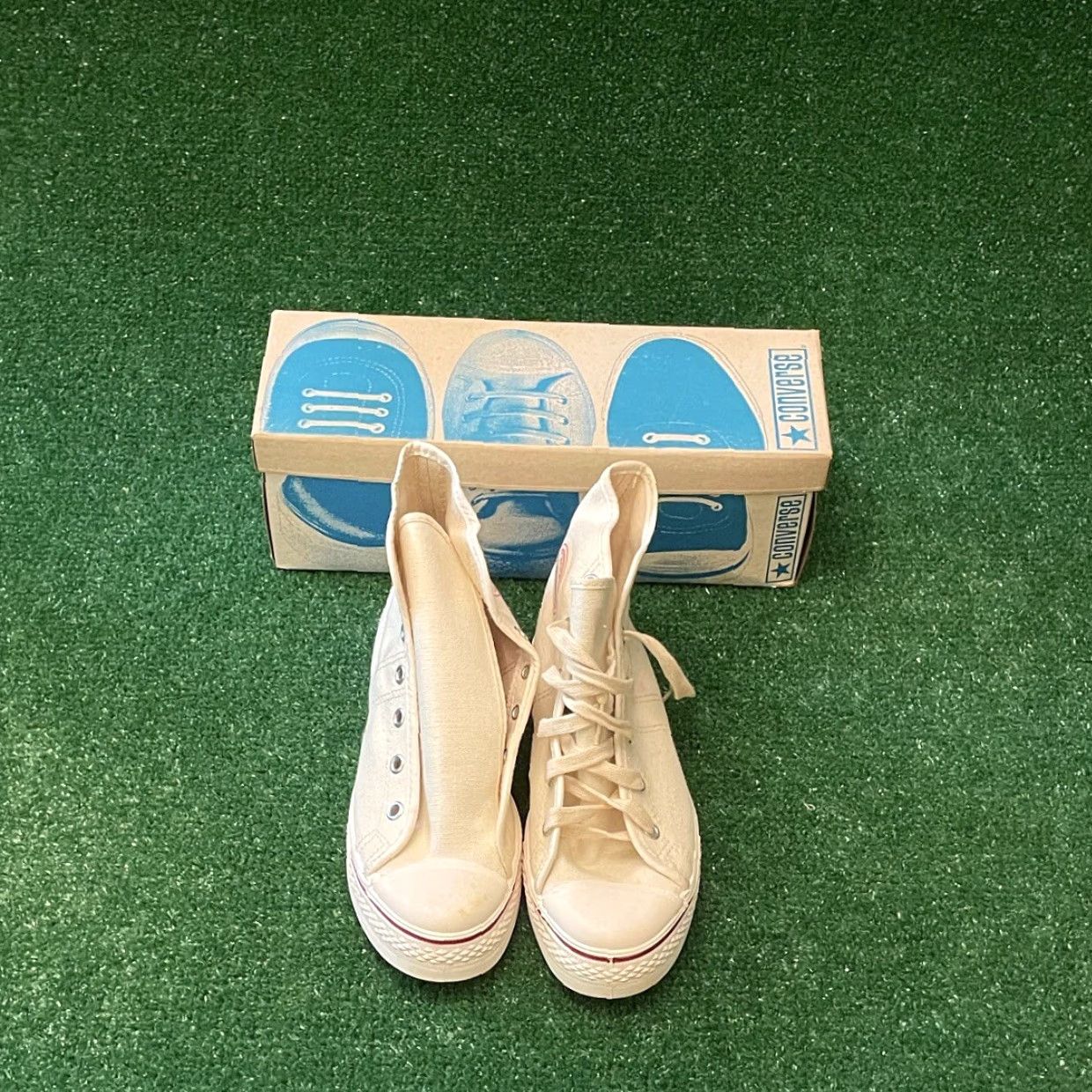 Converse VINTAGE Converse Made In USA High Fast Break Canvas Rare Old Stock Size 3.5 Men Sneakers Basketball 60s 70s 80s Chuck Taylor Dr J Size US 5 / EU 37 - 4 Thumbnail