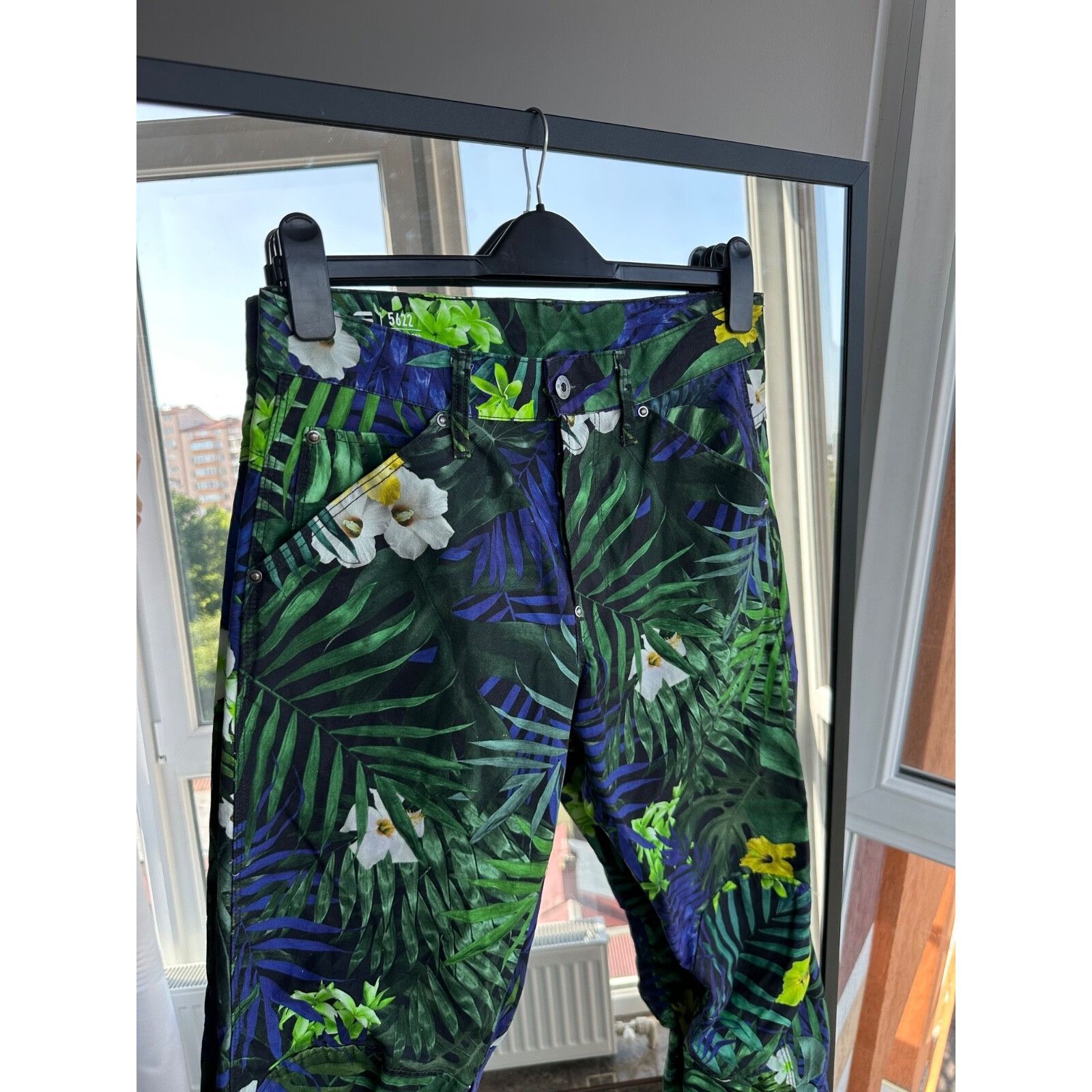 G-Star G Star Raw 5622 3D Tapered COJ Floral All Over Print Pants S Size US 29 - 3 Thumbnail