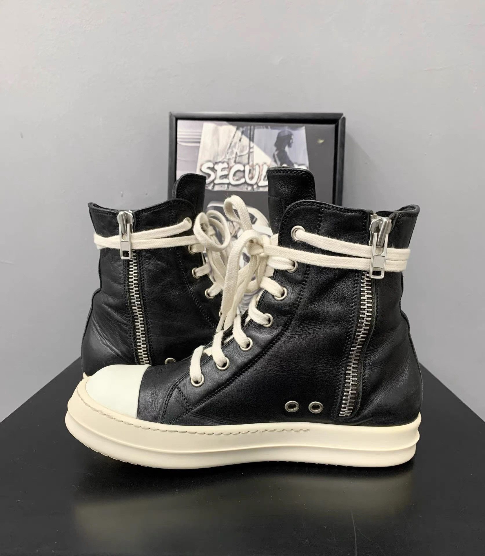 Rick Owens Rick Owens Mainline Leather High-Top Big Converse K34 Size US 6 / IT 36 - 6 Thumbnail