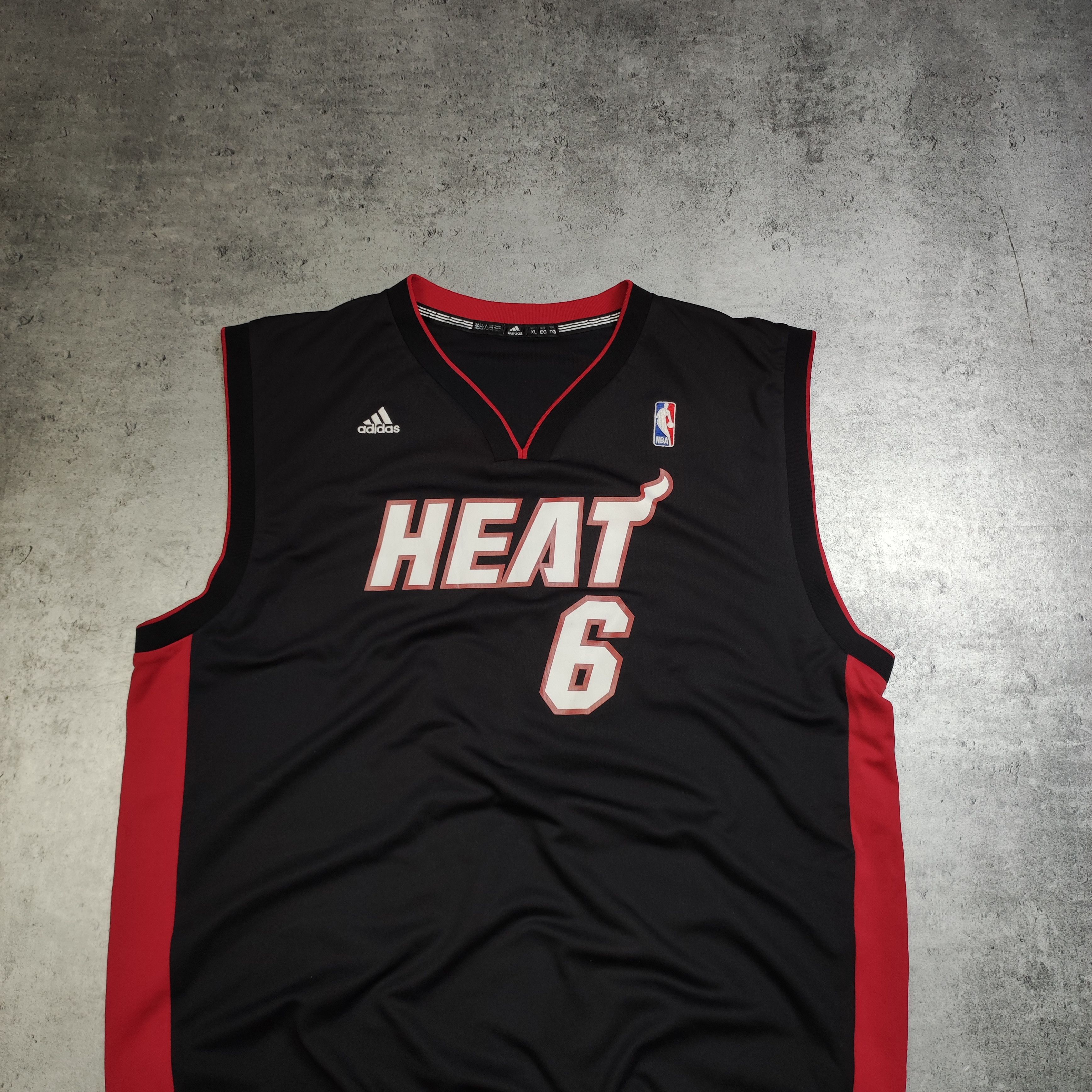 Adidas × NBA RARE 2010 Adidas x Miami Heat #6 James NBA Jersey Size US XL / EU 56 / 4 - 3 Thumbnail