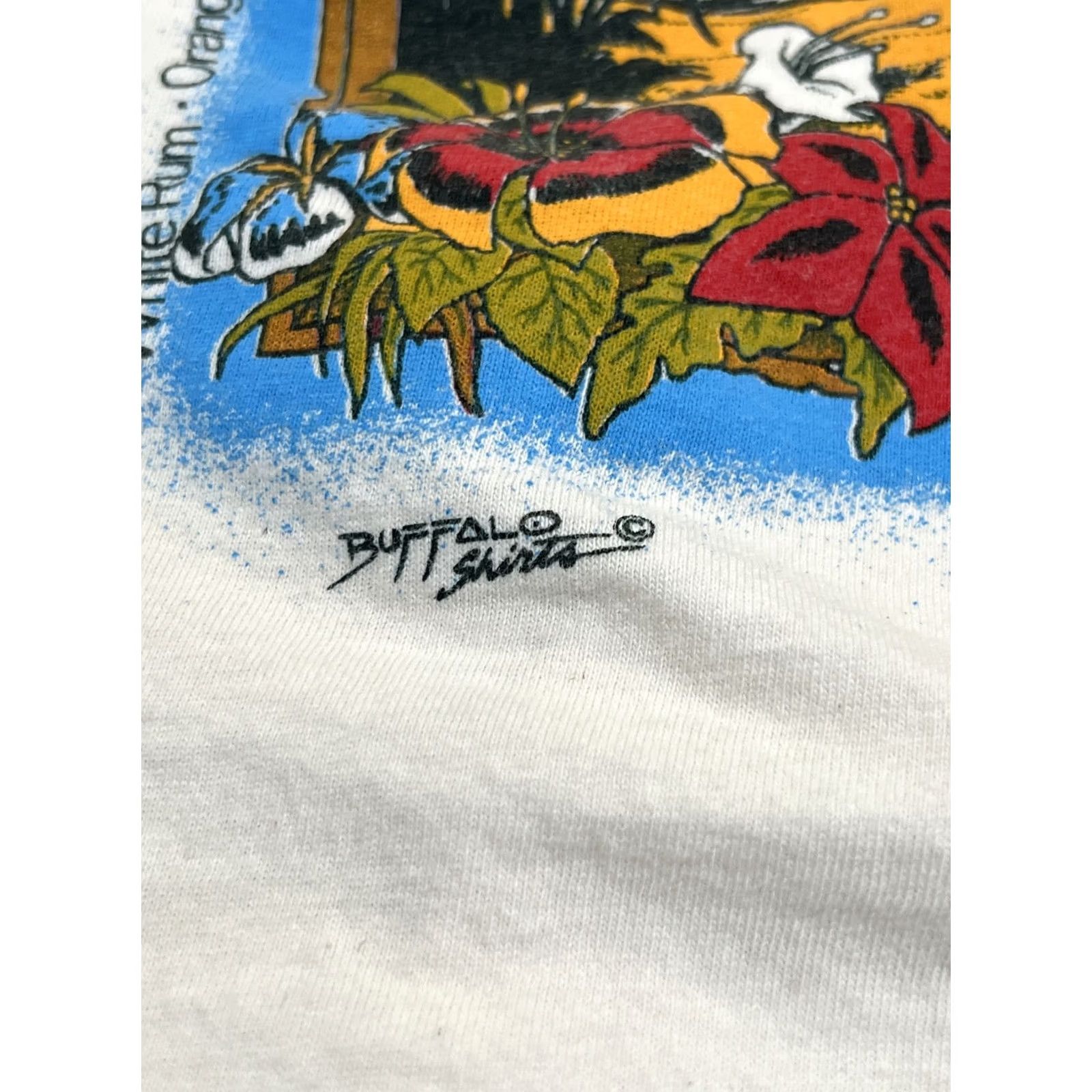 Vintage VINTAGE Mai Tai Recipe T Shirt XL Bright Graphics Buffalo Tag 1990s White Cotton Mens Size US XL / EU 56 / 4 - 6 Thumbnail