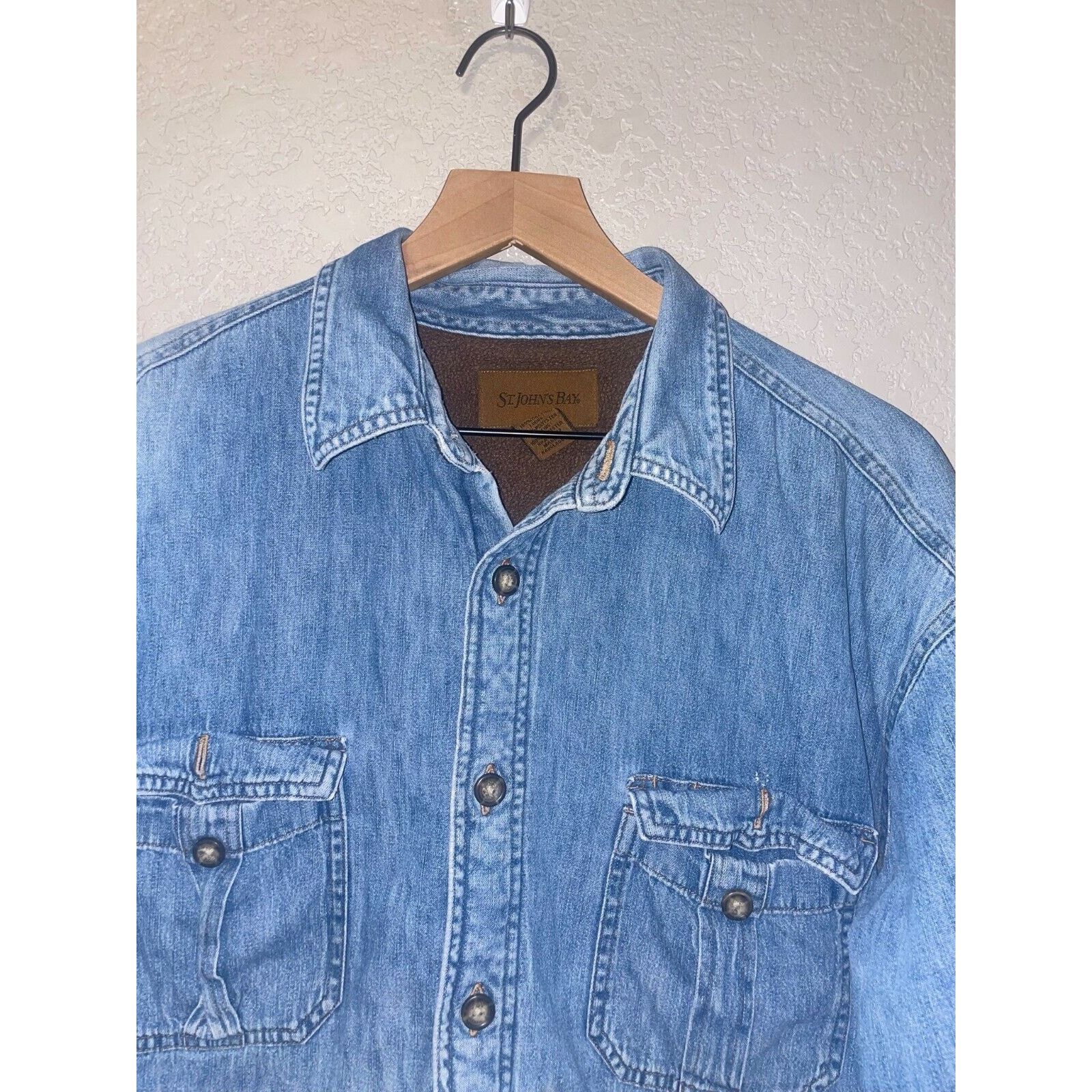 St. Johns Bay St. John's Bay Blue Denim Jacket Outerwear 2000s Button Up L Size US L / EU 52-54 / 3 - 3 Thumbnail