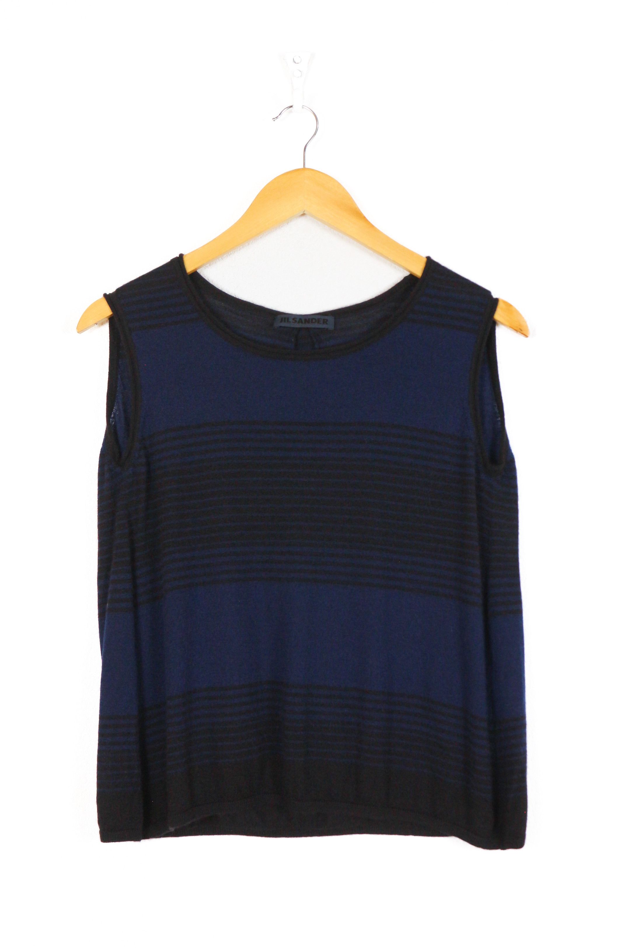 Jil Sander by Raf Simons Striped Cashmere Vest Sweater