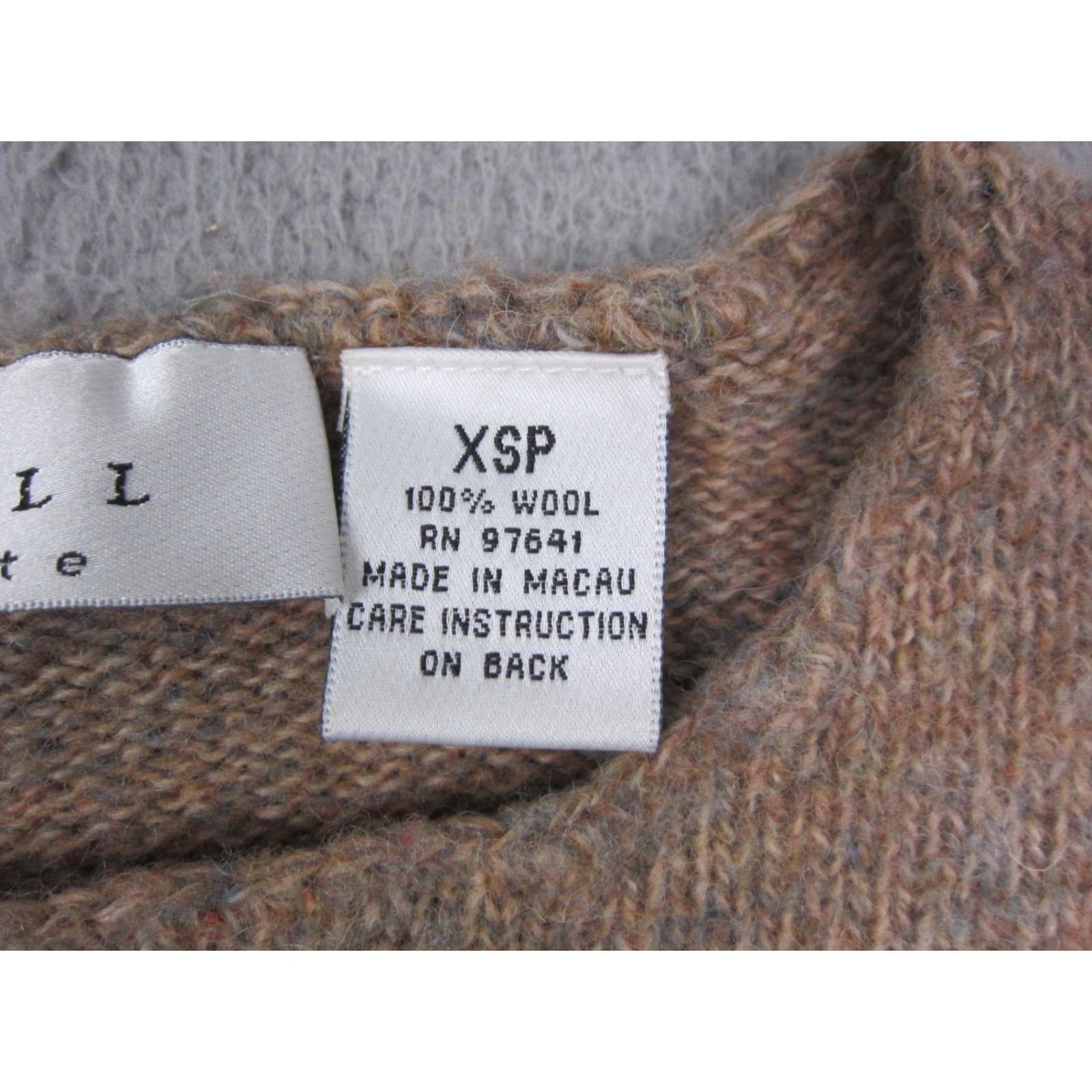 J. Jill VINTAGE J.Jill Sweater Womens XS Petite XSP Brown 100% Wool Knit Pullover Crew Neck Long Sleeve 90s City Classic Winter Fall Spring Mens/Womens Size XS / US 0-2 / IT 36-38 - 3 Thumbnail