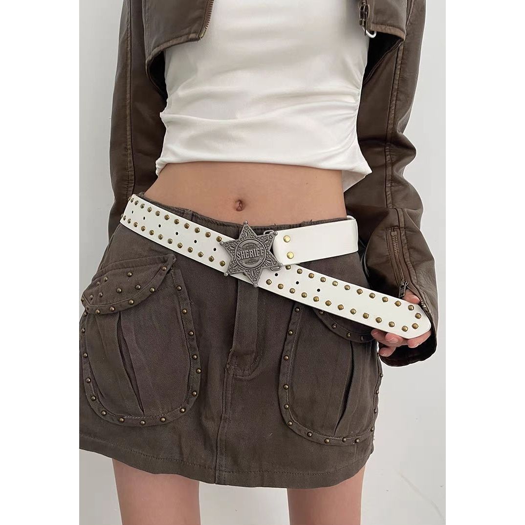 Designer Vintage Vintage Belt Riveted Belts Menswear Accessories Size ONE SIZE - 6 Thumbnail