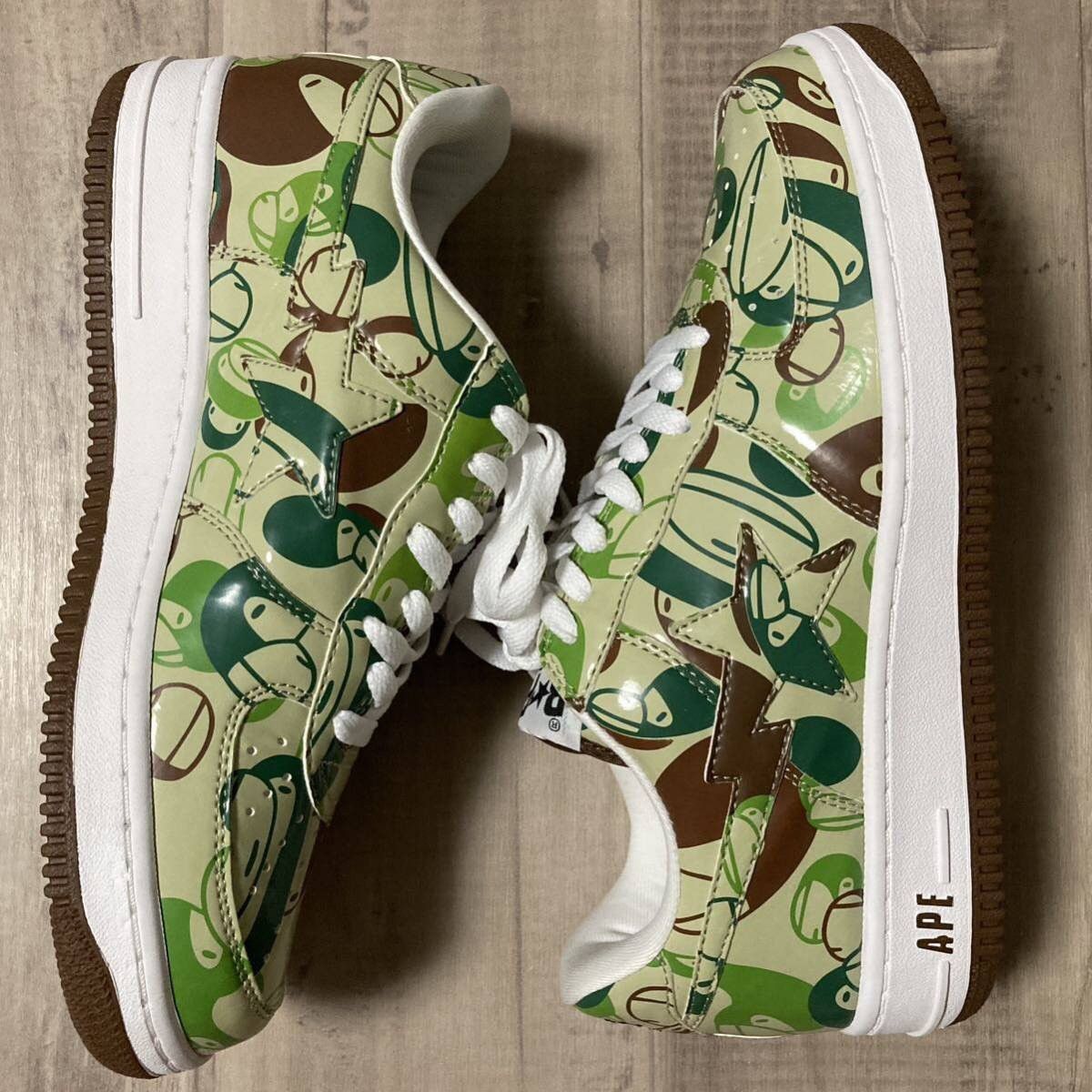 Bape × Nigo BAPESTA patent leather sneakers Milo camo a bathing ape BAPE Size US 10.5 / EU 43-44 - 3 Thumbnail