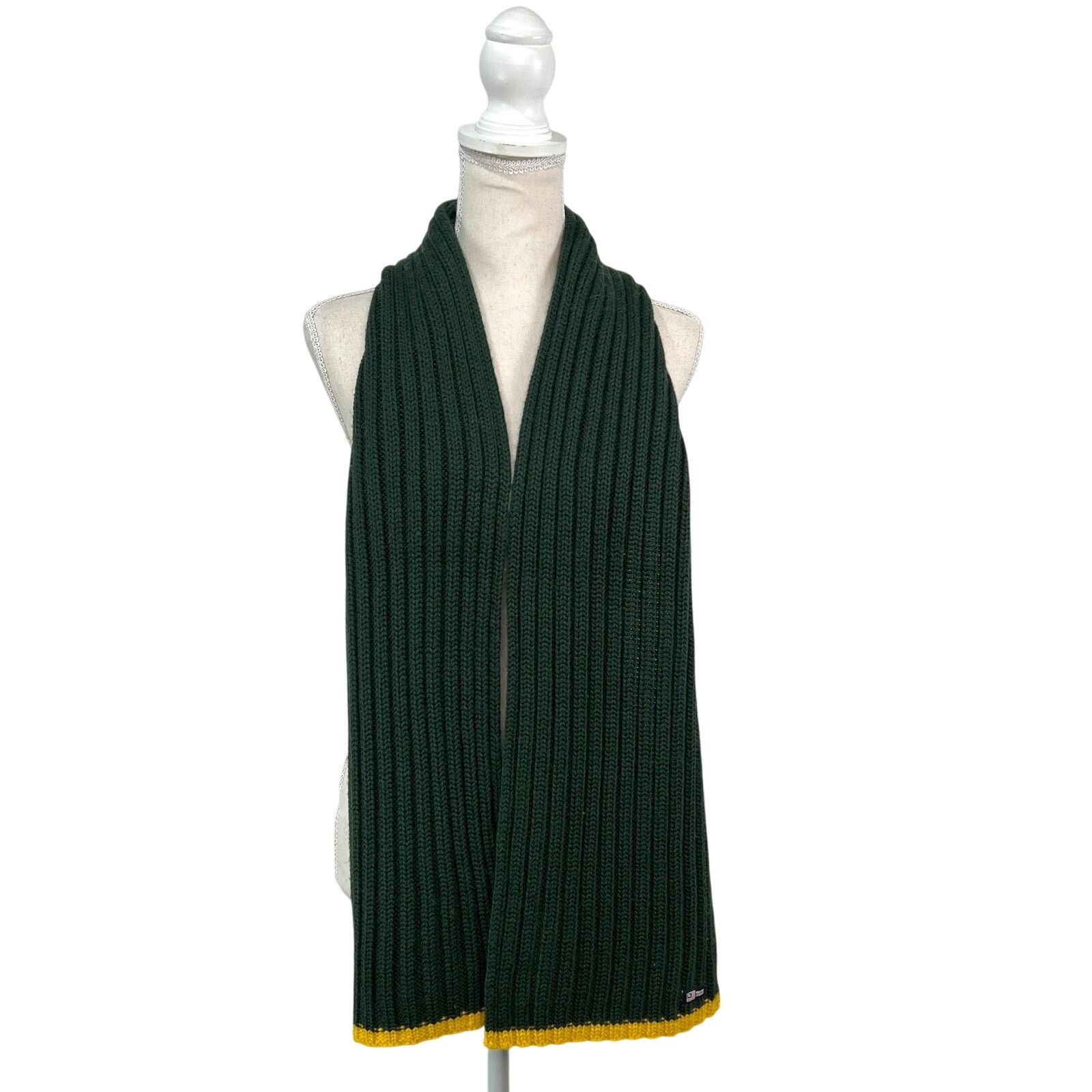 Polo Ralph Lauren Vintage Ralph Lauren Polo Jeans Company Ribbed Scarf Green Size ONE SIZE - 2 Thumbnail