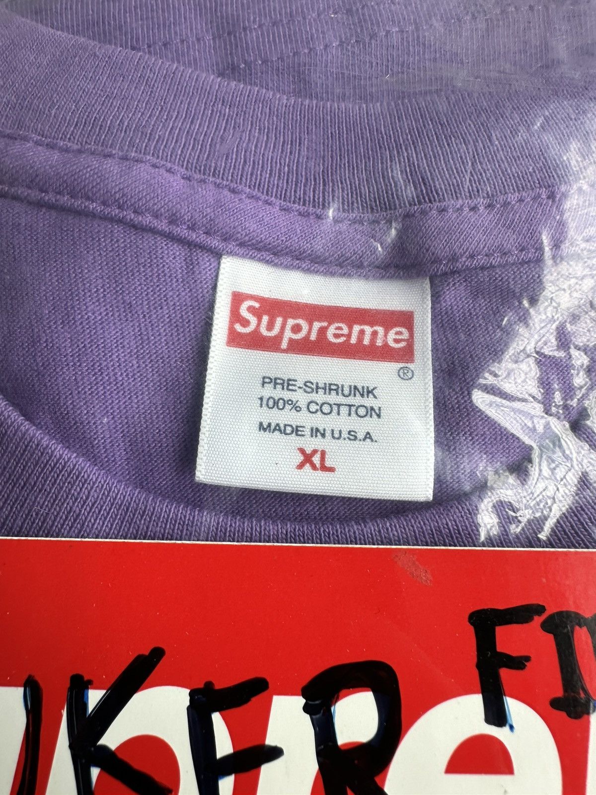 Supreme Box Logo L/S Tee Purple Size XL - tianchih.com