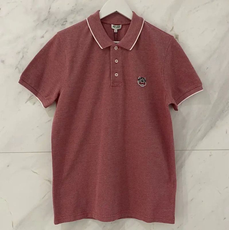 Kenzo KENZO Pink Cotton Tiger Head Short Sleeve Top 0089 Size US S / EU 44-46 / 1 - 1 Thumbnail