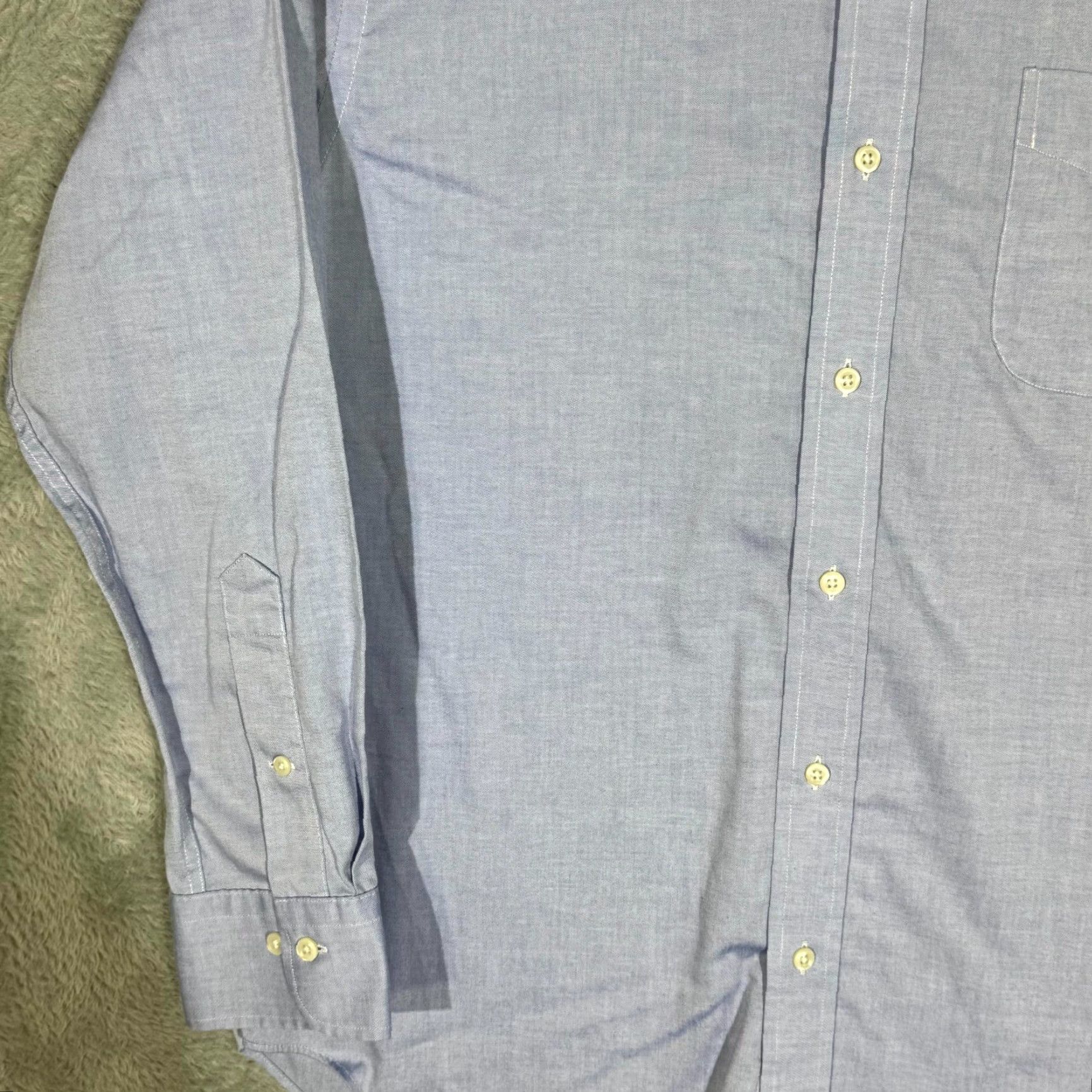 Ralph Lauren Lauren Ralph Lauren Dress Shirt Men 16 32/33 Blue Cotton Button-Down Shirt, Long Sleeve, Classic Fit Size 42R - 3 Thumbnail