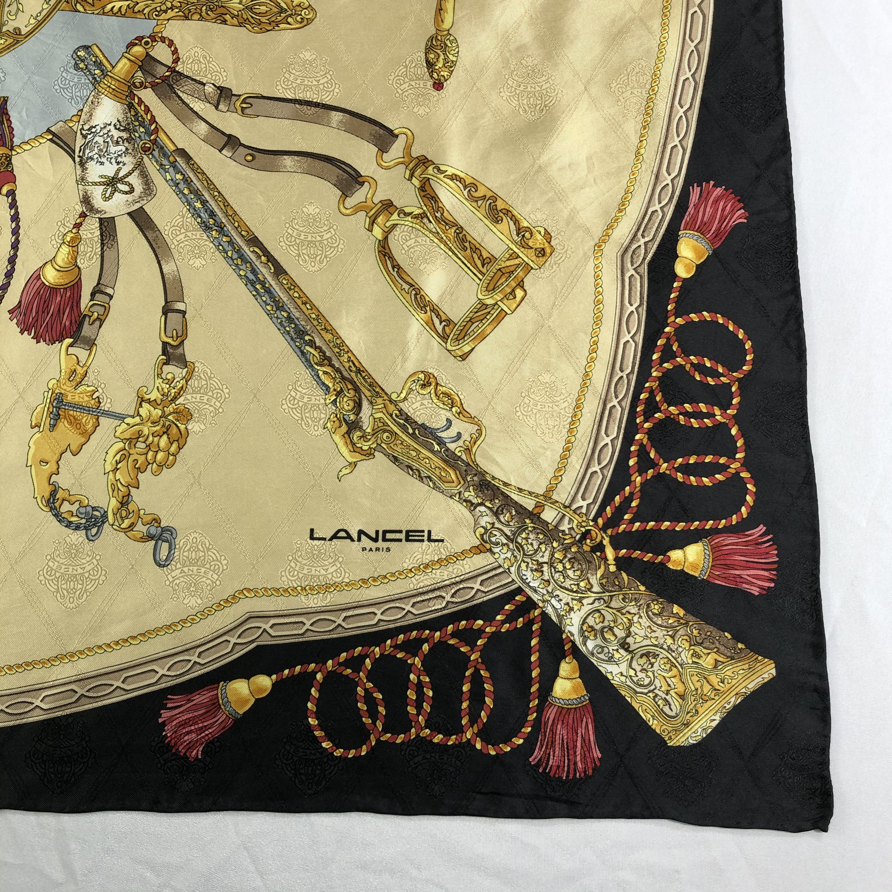 Lancel × Vintage Vintage Lancel Silk Scarf Size ONE SIZE - 4 Thumbnail