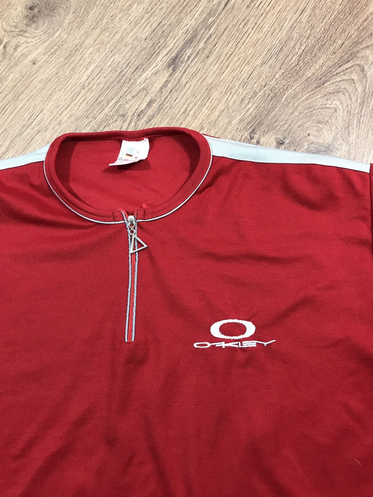 Oakley × Vintage Oakley Vintage 1/4 Zip T Shirt Size US XL / EU 56 / 4 - 2 Thumbnail