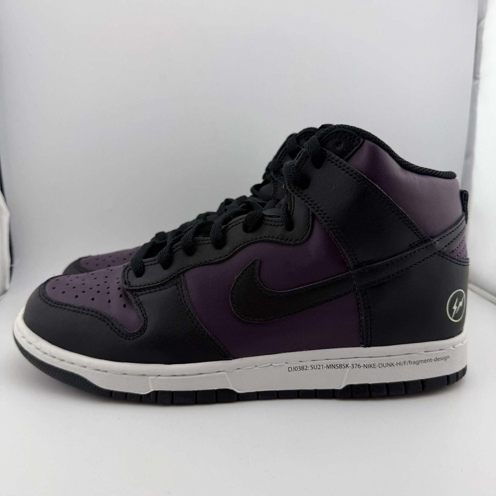 Nike Nike Dunk High Fragment Wine Black White 10.5 Used OG Box Size US 10.5 / EU 43-44 - 2 Thumbnail