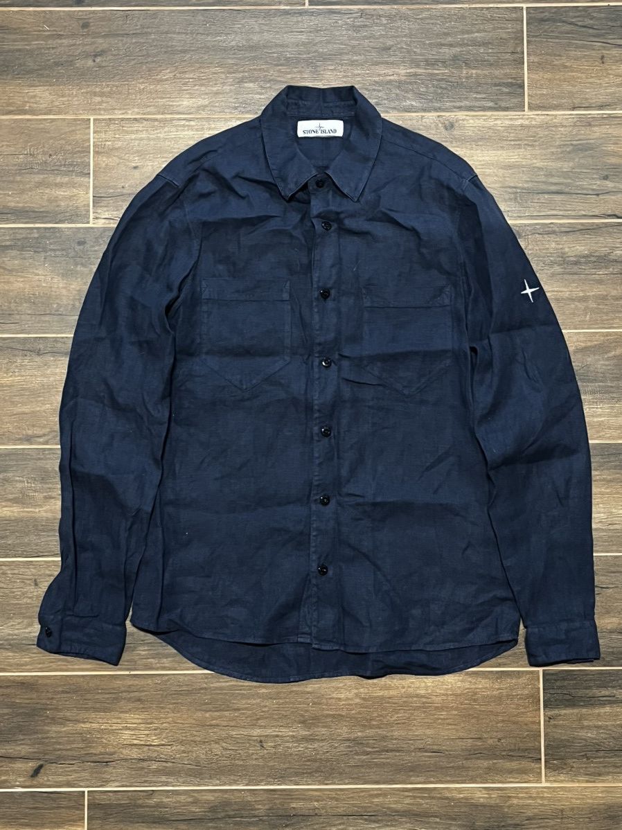 Stone Island × Vintage Stone Island embroidered logo shirt Size US L / EU 52-54 / 3 - 1 Thumbnail