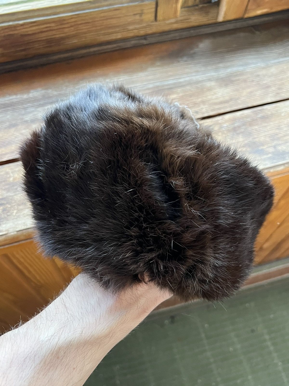 Leather Ushanka Y2K Trapper Hat Furry Mohair Fuzzy Fur Hat Size ONE SIZE - 5 Thumbnail