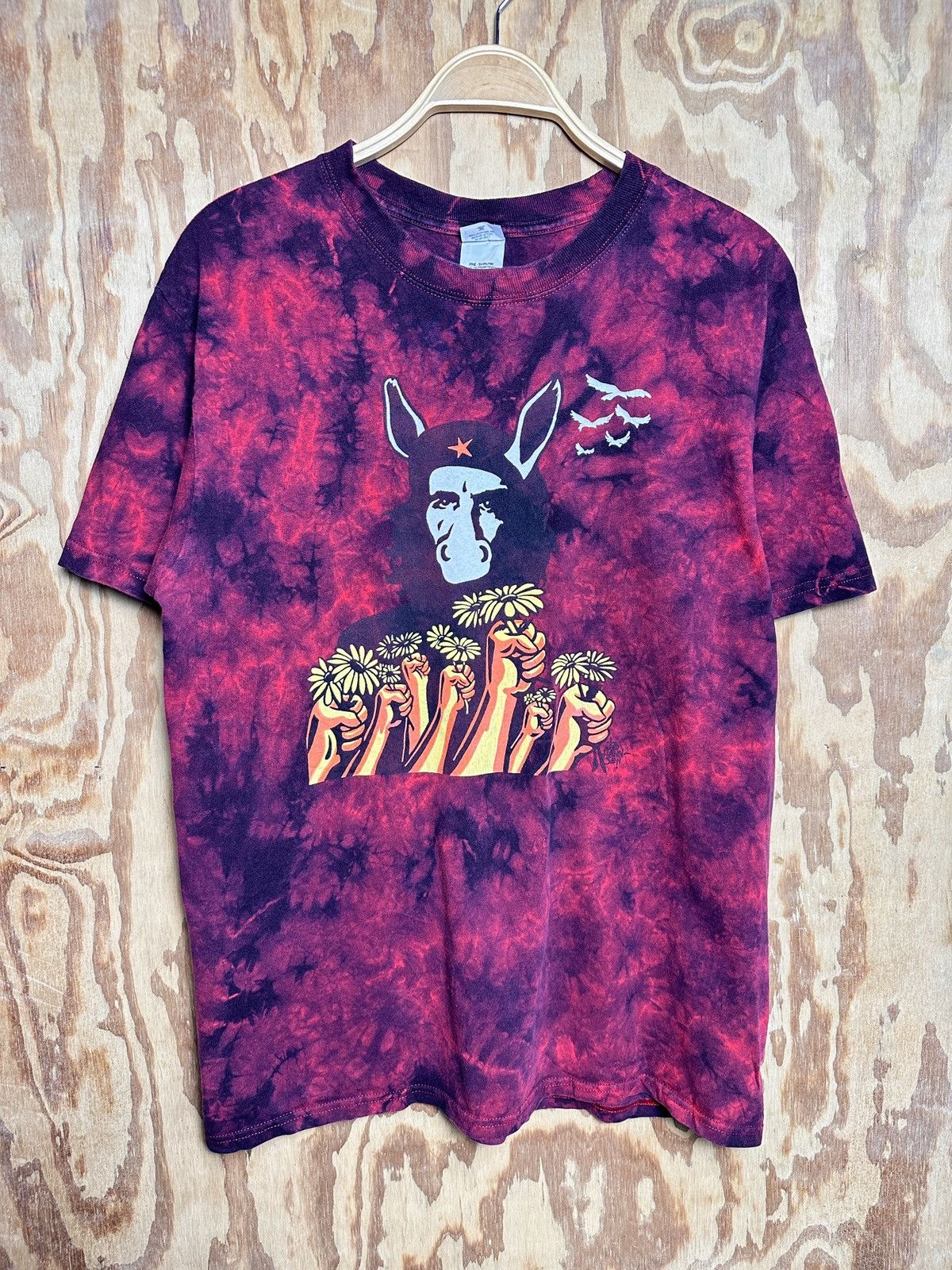 Anvil × Vintage Gov't Mule Kinder Revolution 2008 Tour Red Tie Dye T-Shirt Size US L / EU 52-54 / 3 - 1 Thumbnail