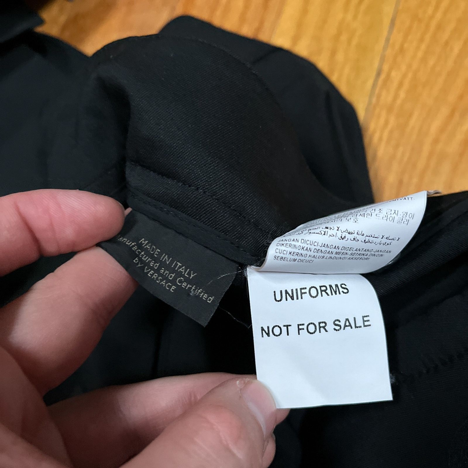 Versace Versace Uniform Black Pants Leg Slit Wool Blend Italy Size US 32 / EU 48 - 12 Thumbnail