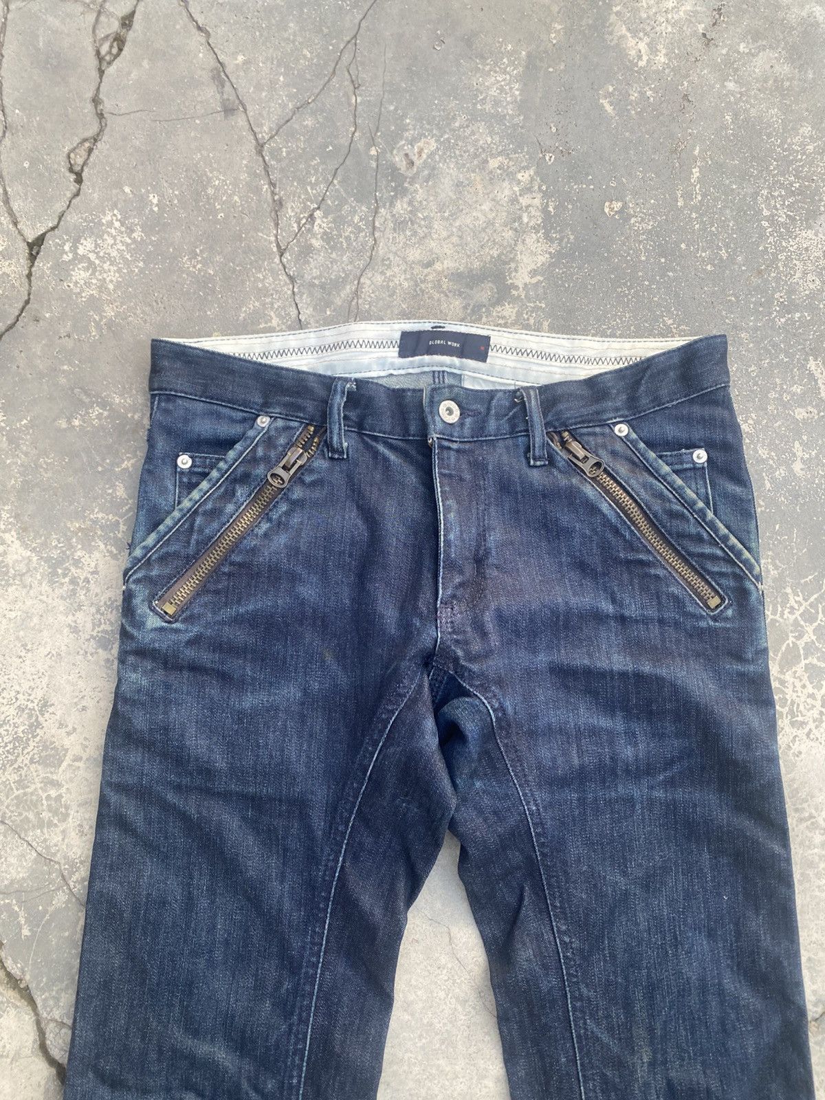 Global Work × Japanese Brand GLOBAL WORK Slim Biker Jeans Size US 33 - 2 Thumbnail