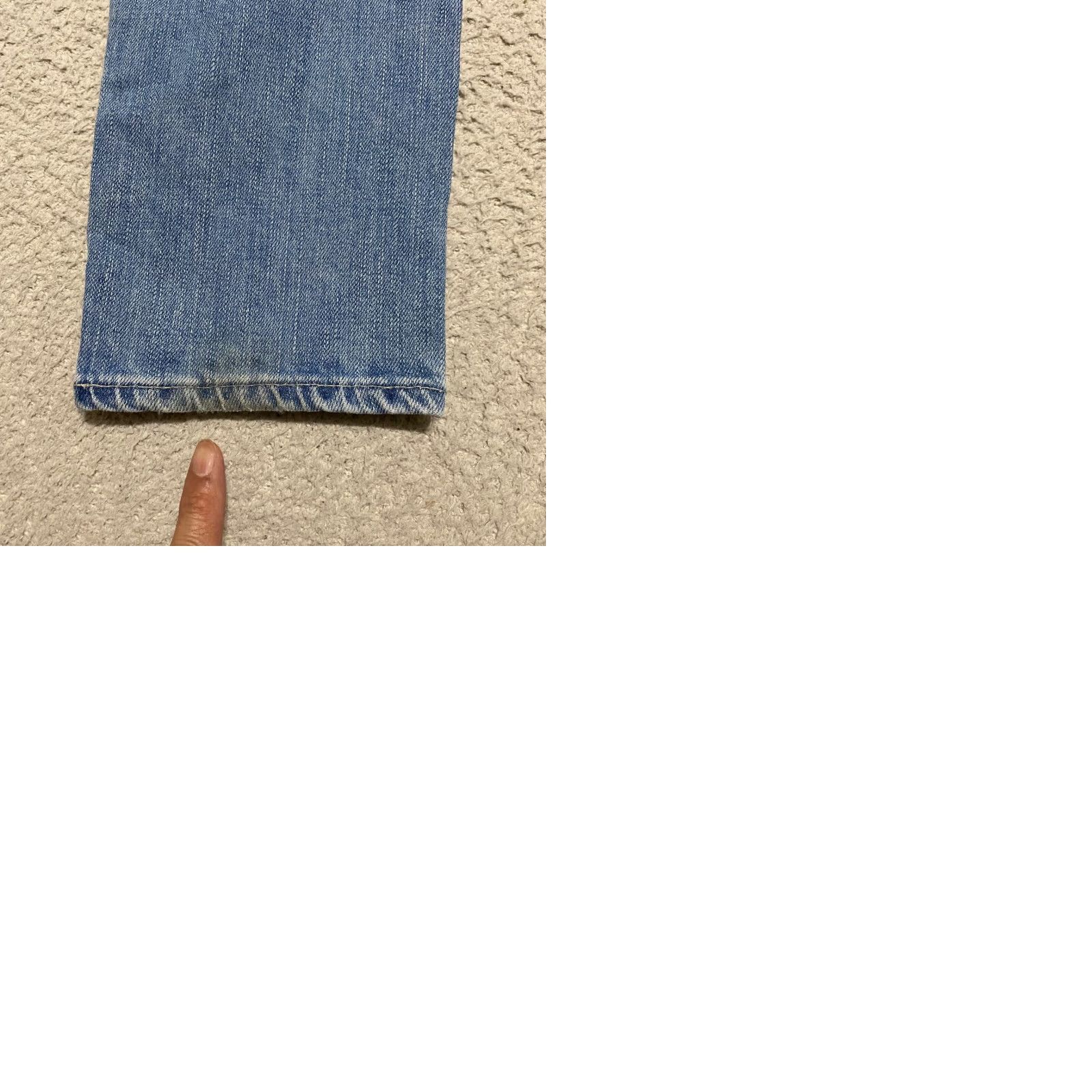 Denime AG Adriano Goldschmied Jeans Womens 27 Blue Denim Cigarette Skinny Distressed Jeans Size 27" / US 4 / IT 40 - 9 Thumbnail