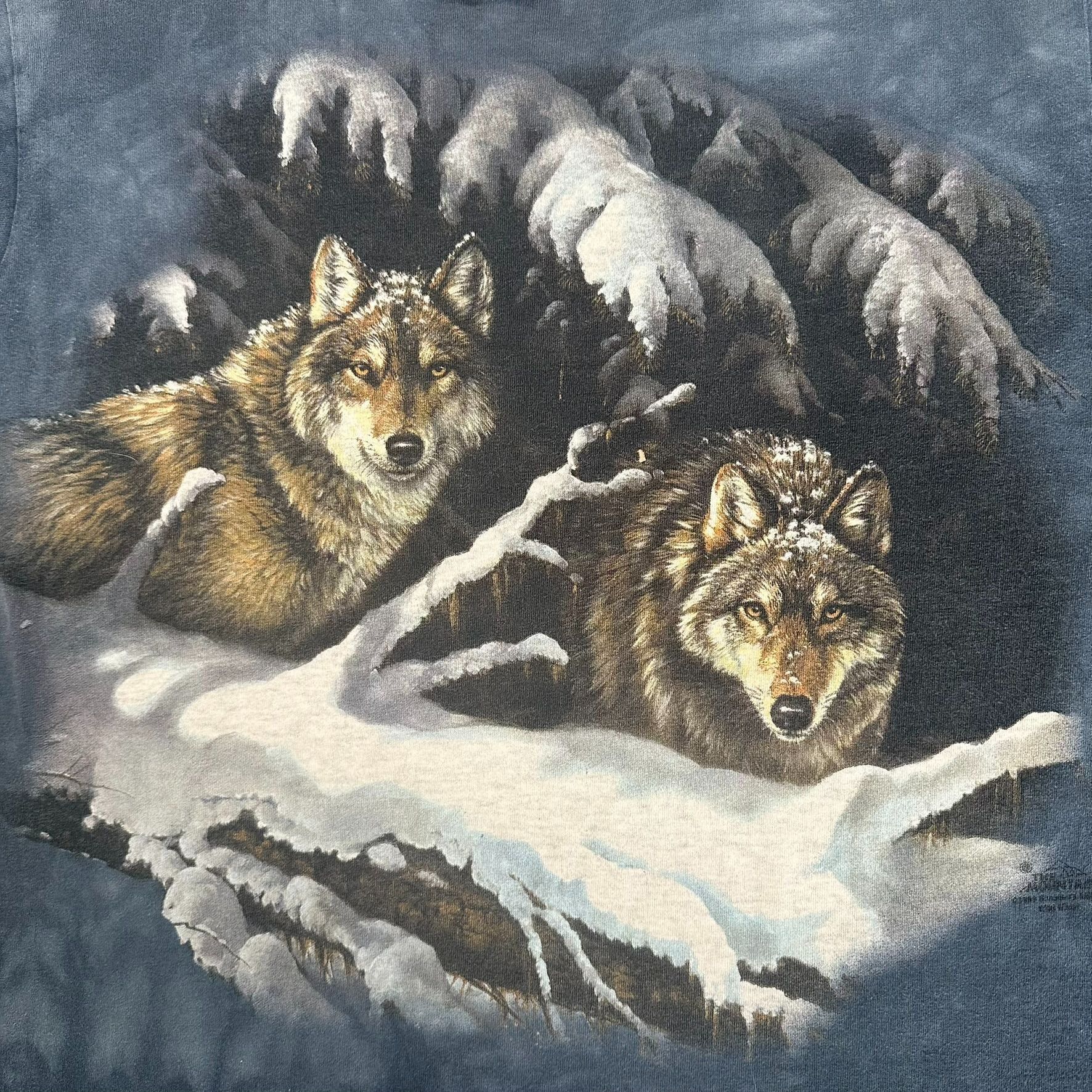 The Mountain Vintage 90s The Mountain Wolf T-Shirt Nature Animals Western Size US L / EU 52-54 / 3 - 2 Thumbnail
