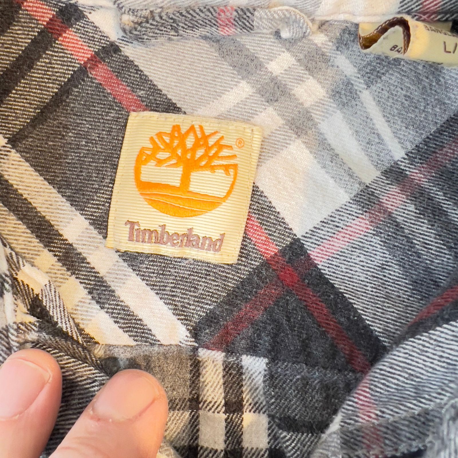 Timberland Timberland Flannel Button Up Shirt Men's Large Black Grey Size US L / EU 52-54 / 3 - 3 Thumbnail