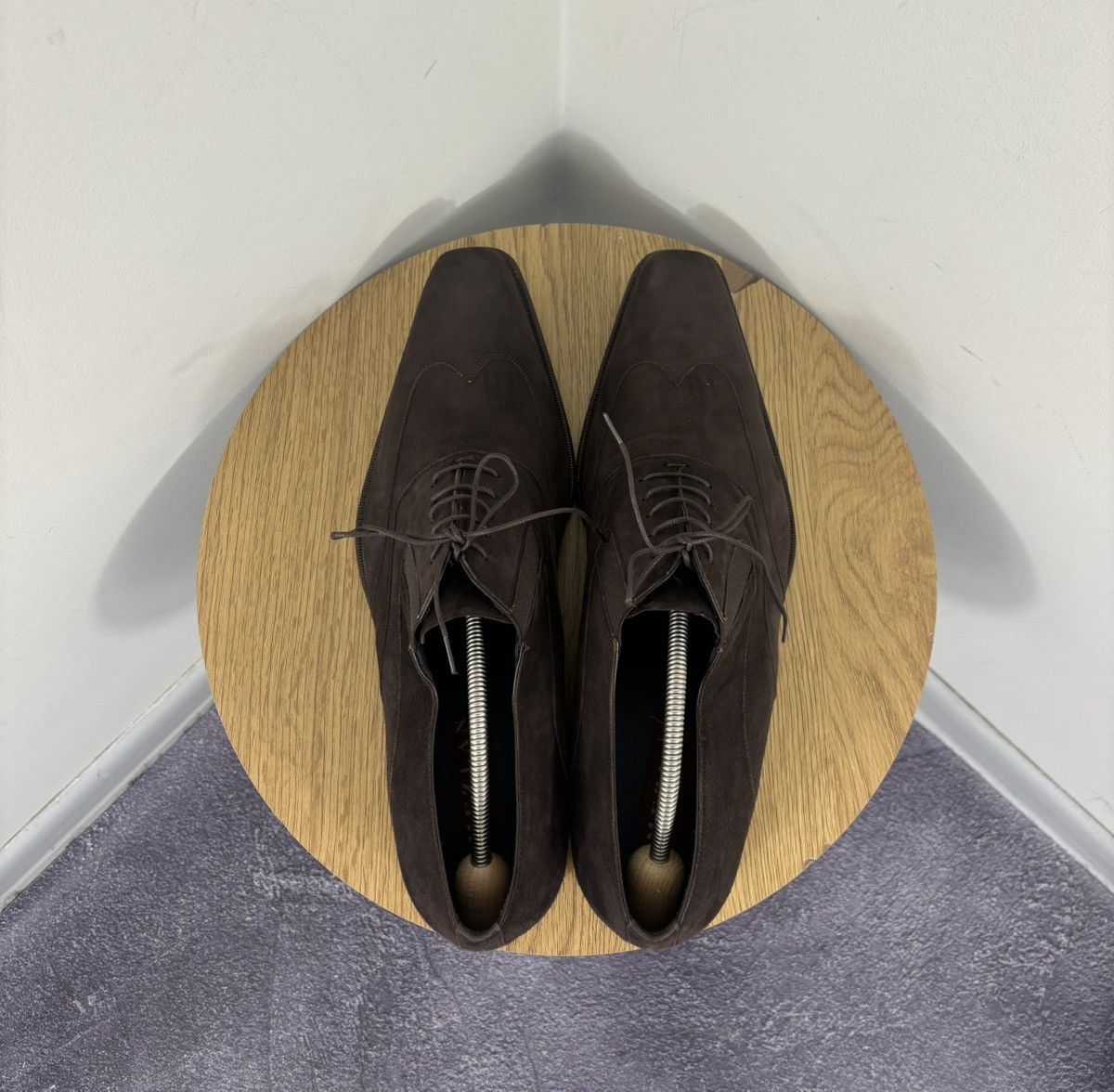 Mezlan Mezlan Hoffman Men’s NEW Brown Suede Leather Dress Shoes Size US 14 / EU 47 - 15 Thumbnail