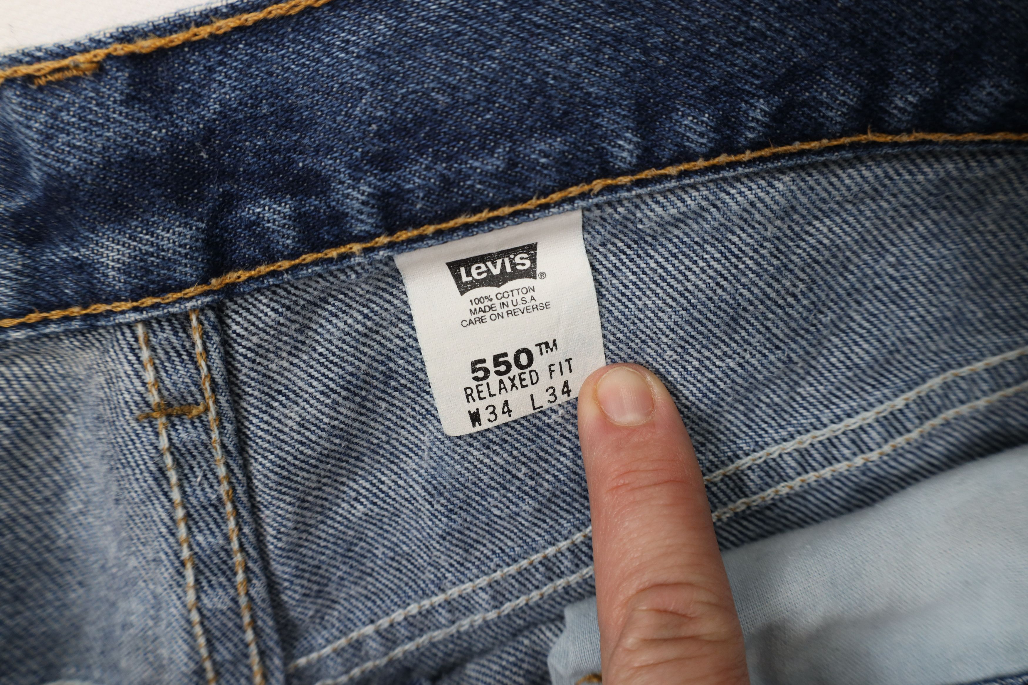 Levi's Vintage Y2K 2002 Levis 550 Relaxed Fit Denim Jeans Blue USA Size US 34 / EU 50 - 7 Thumbnail