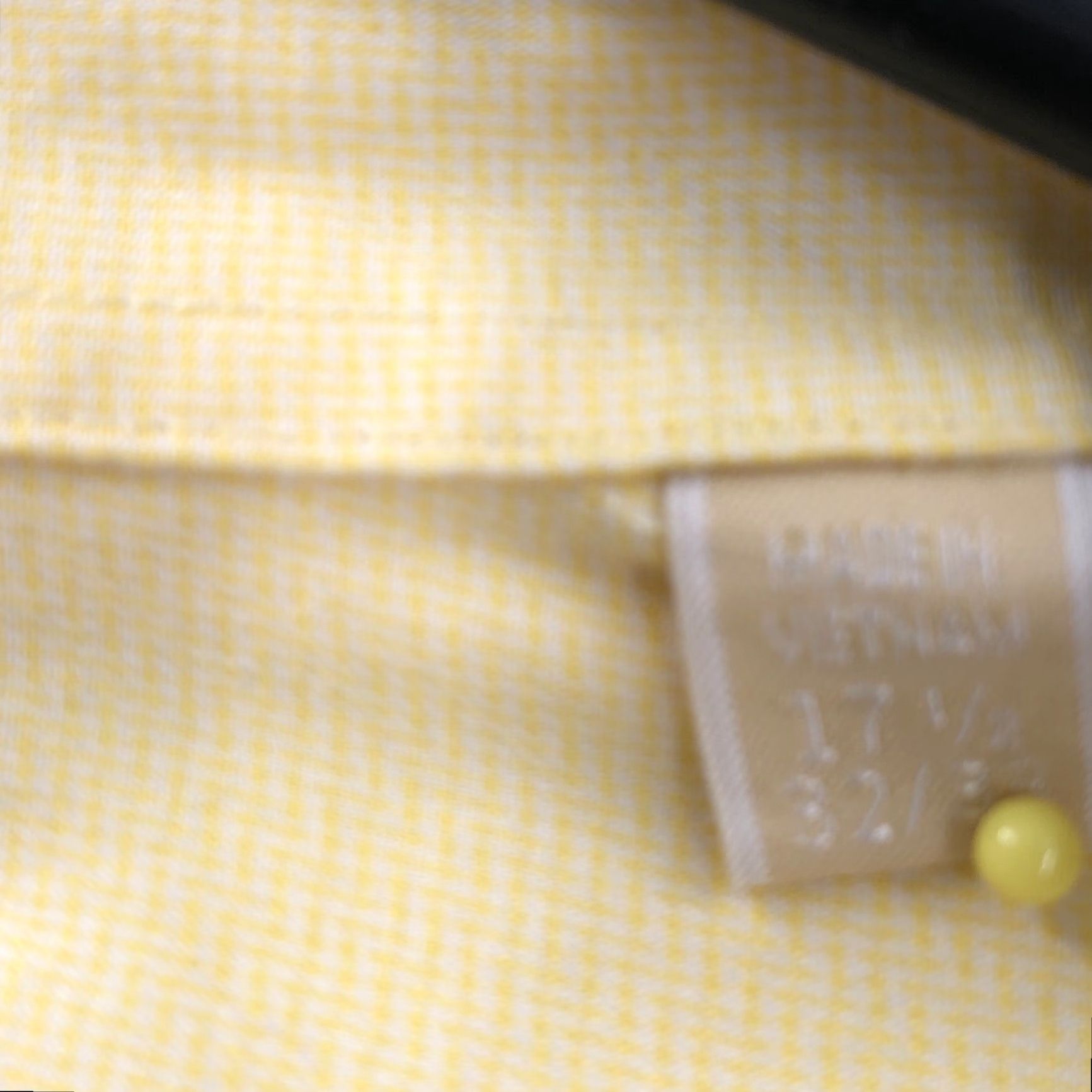 Michael Kors Michael Kors Mens Dress Shirt Shirt Yellow Long Sleeve Button-Down 17.5 32/33 Adult Regular Chest 52in Cotton 30.5in Size US XL / EU 56 / 4 - 5 Thumbnail
