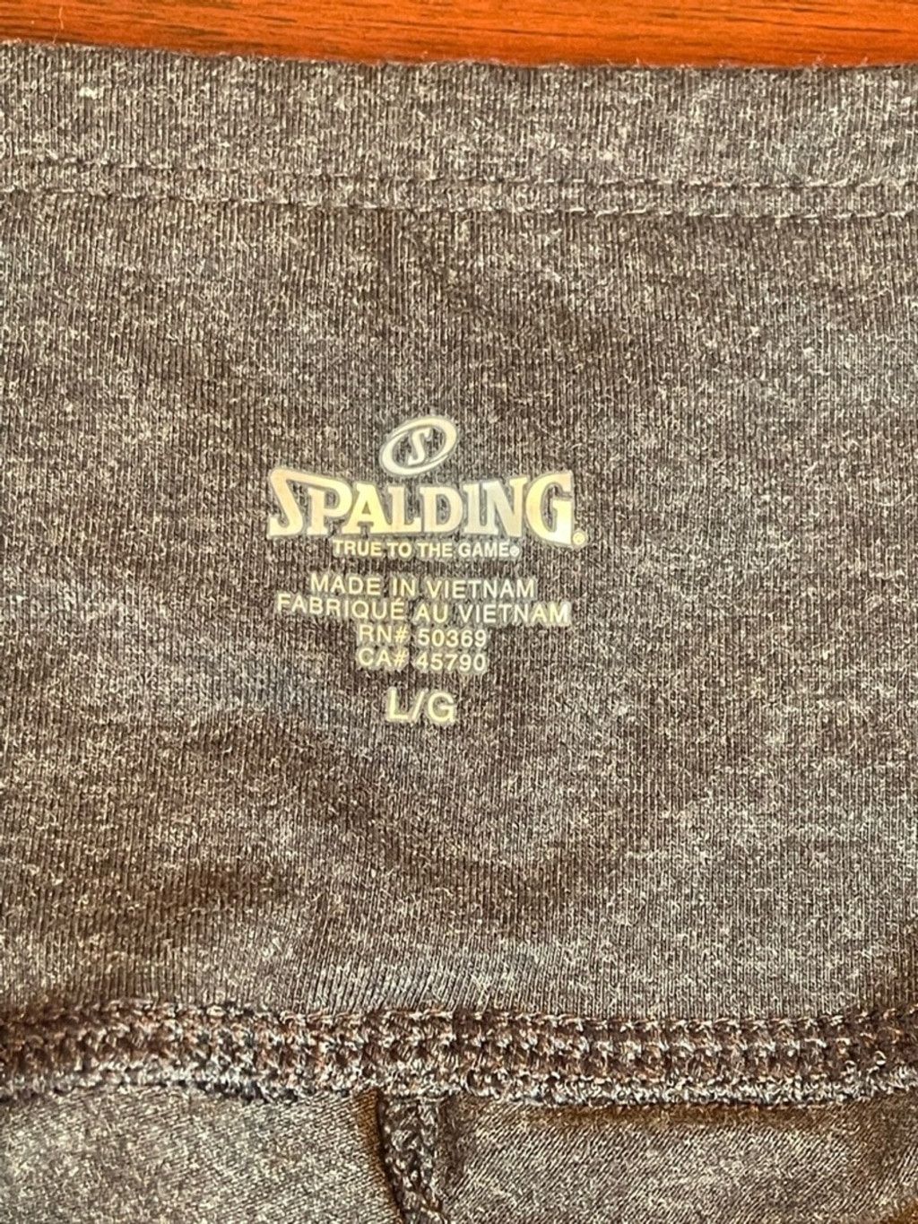 Spalding Spalding Gray Crop Yoga Leggings High Waisted Capris L Size 29" - 4 Thumbnail