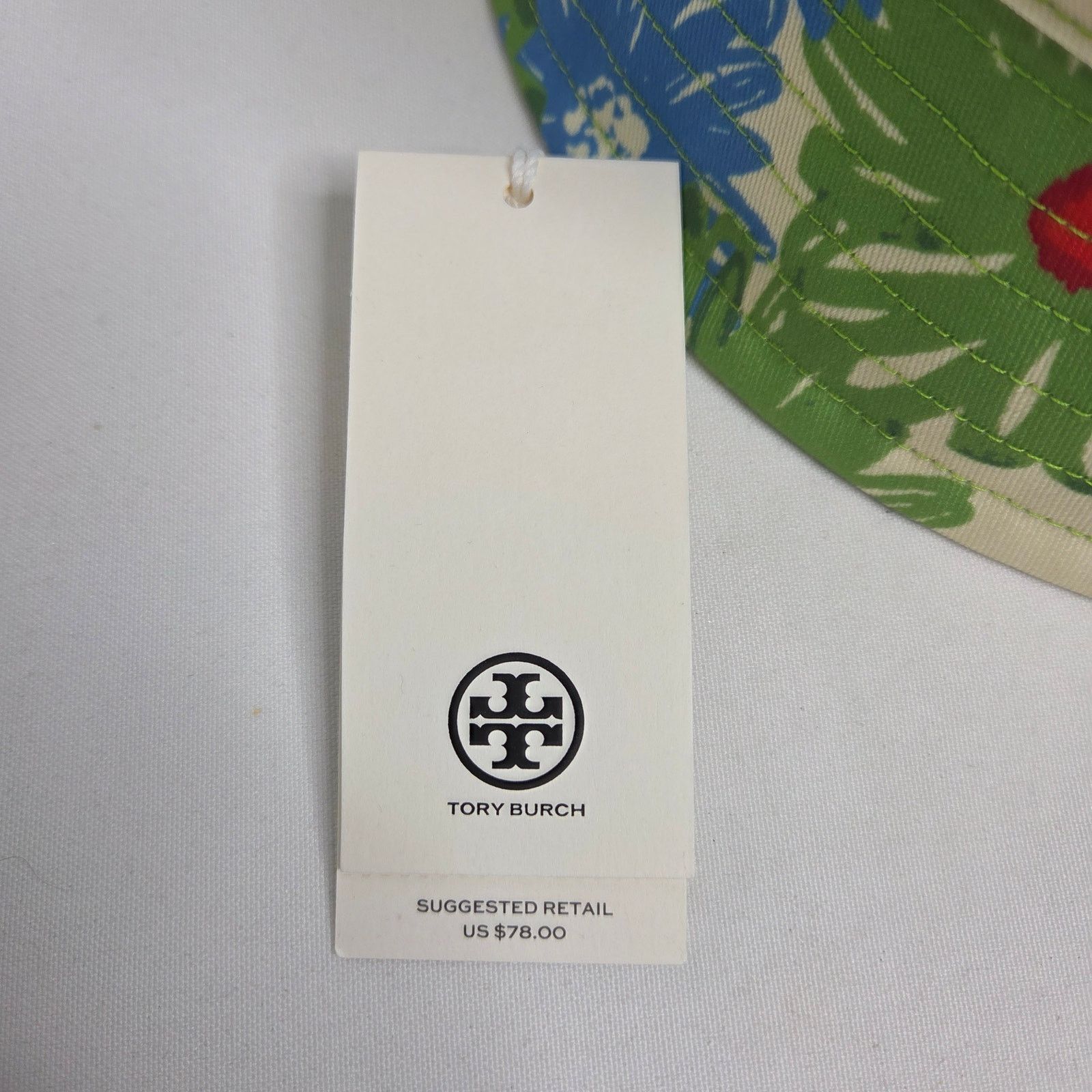 Tory Burch Tory Burch Womens Floral Printed Bucket Hat Ivory Pom Daisy Size ONE SIZE - 4 Thumbnail
