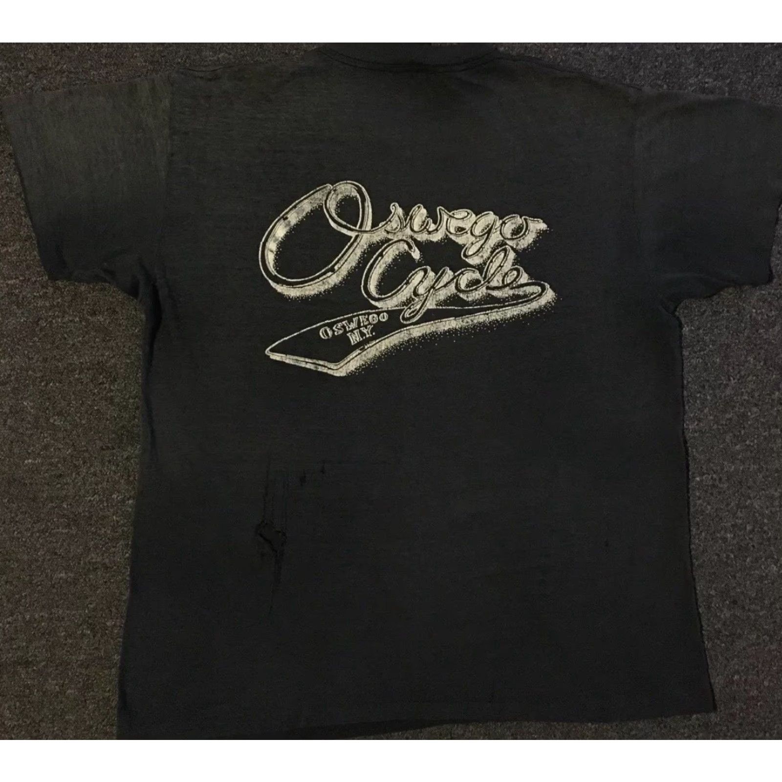 Harley Davidson Vtg Harley Davidson 3D Emblem Shirt S Mens Black Vintage Distressed Grunge Oswego USA Eagle 80s 70s 90s Graphic Tee Size US S / EU 44-46 / 1 - 2 Thumbnail