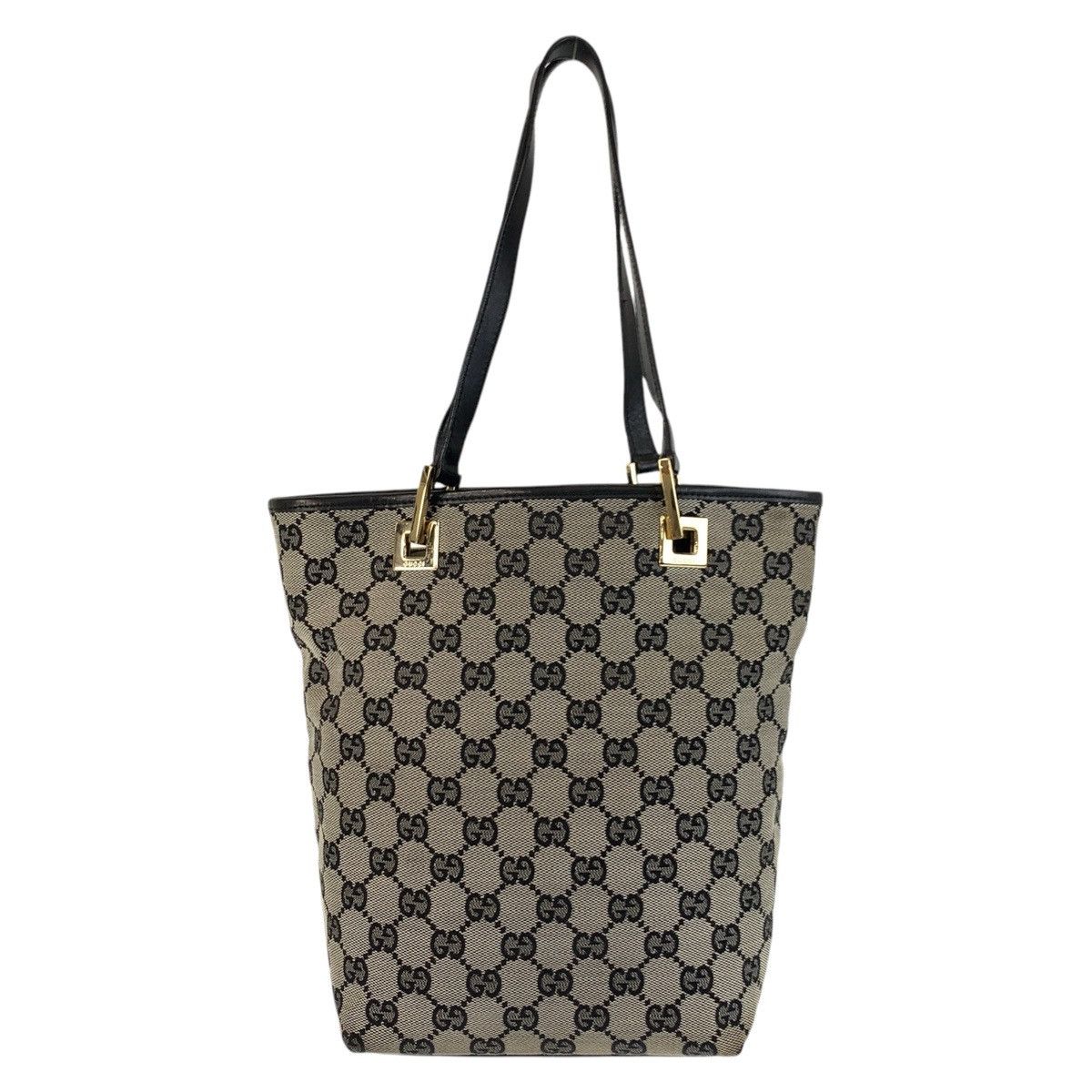 Gucci Gucci GG Canvas/leather 2Way Tote Bag 002 1099 Canvas Shoulder Bag 002 1099 in Grey, Women's