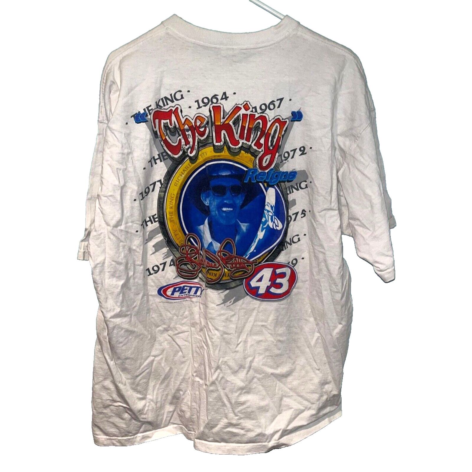 Fruit Of The Loom Richard Petty The King 43 NASCAR T Shirt 2XL Fruit Loom VTG Size US XXL / EU 58 / 5 - 5 Thumbnail