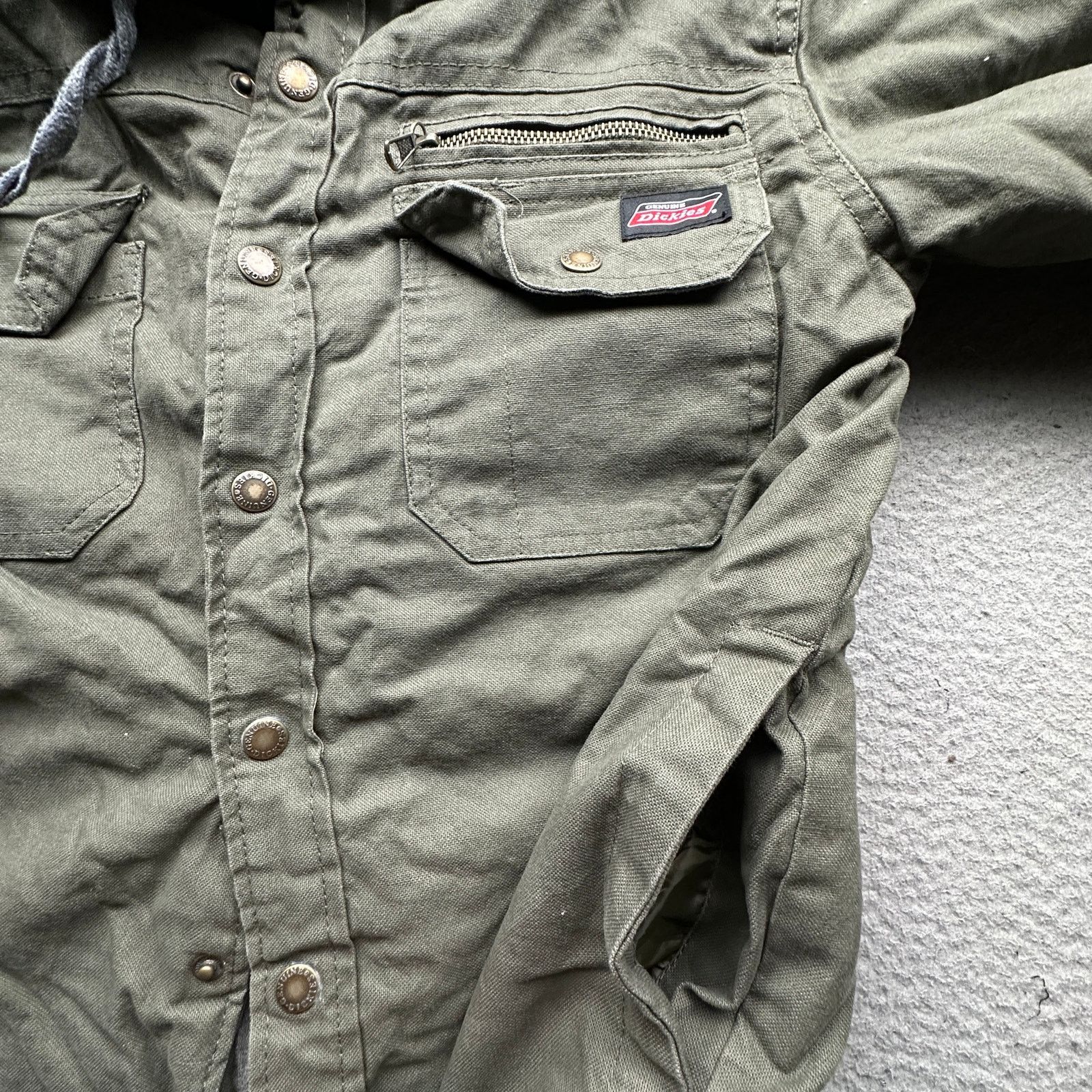 Dickies Dickies Olive Green Duck Canvas Work Hooded Jacket Mens S Size US S / EU 44-46 / 1 - 10 Thumbnail