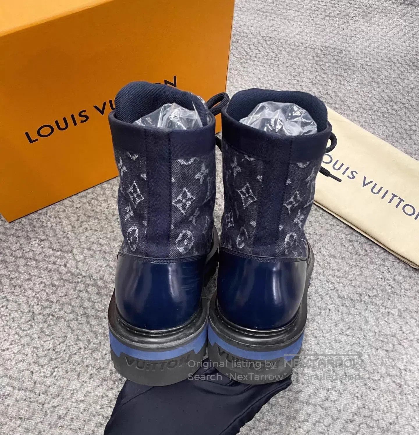 Louis Vuitton Blue Leather Lace. Size US 8 / EU 41 - 5 Thumbnail