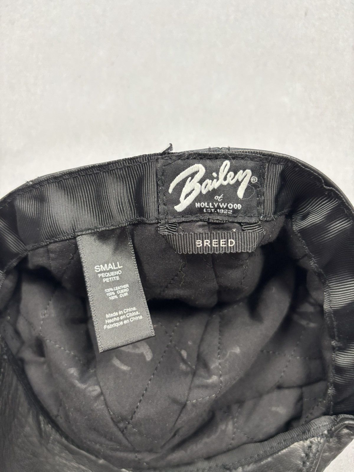 Bailey Hats Bailey of Hollywood Black Leather Newsboy Cap Small Size ONE SIZE - 9 Thumbnail
