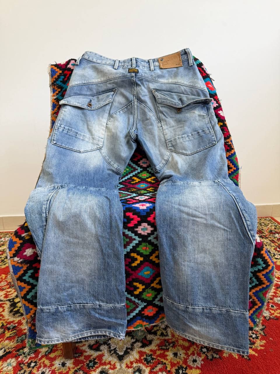 G-Star Avant Garde Tornado Mart Balmain Style Biker Jeans Pants Size US 32 / EU 48 - 9 Thumbnail