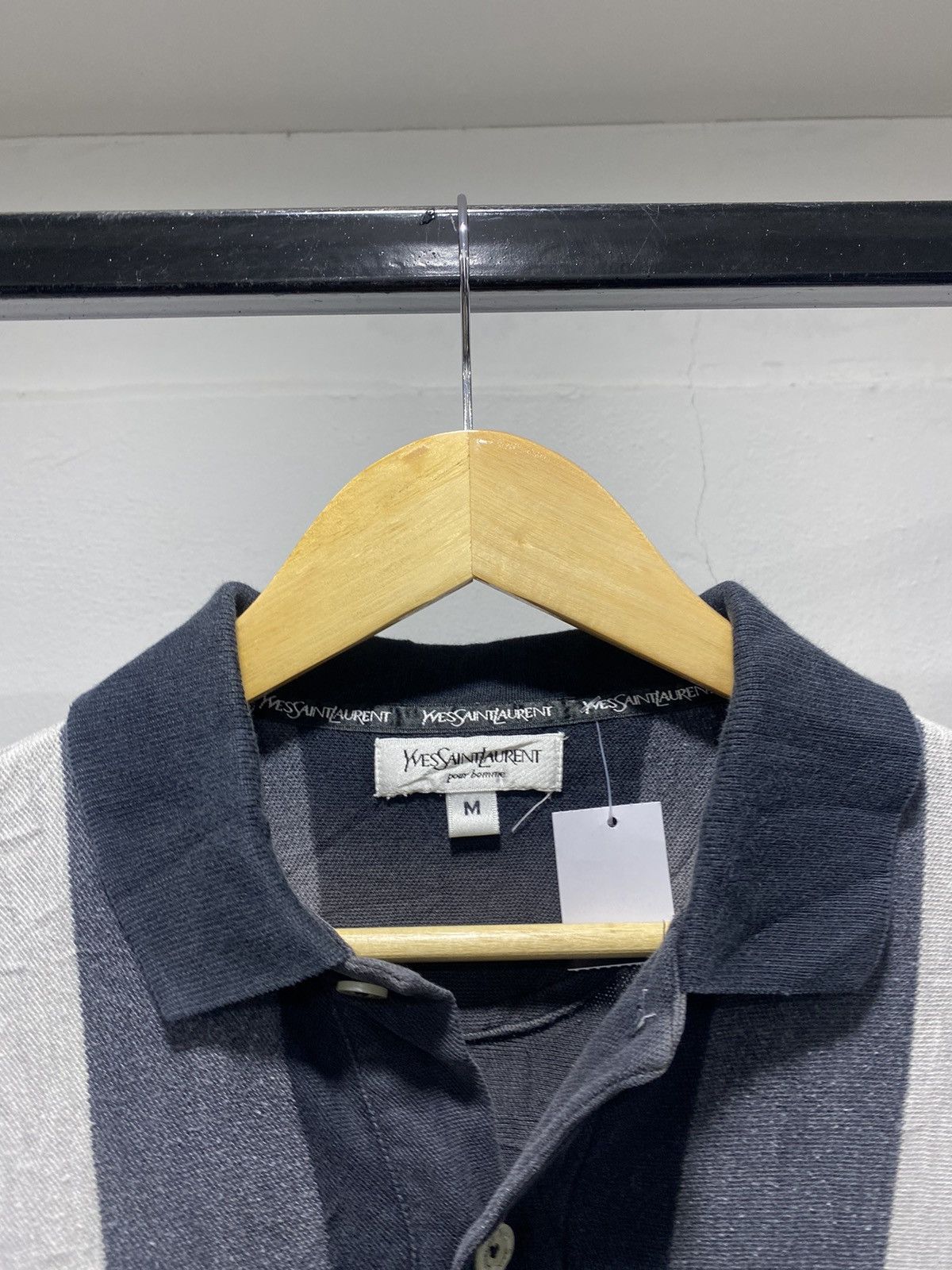 Designer × Vintage × Yves Saint Laurent Yves Saint Laurent Ysl Polo Shirt Collar 90s 80s Size US S / EU 44-46 / 1 - 4 Thumbnail
