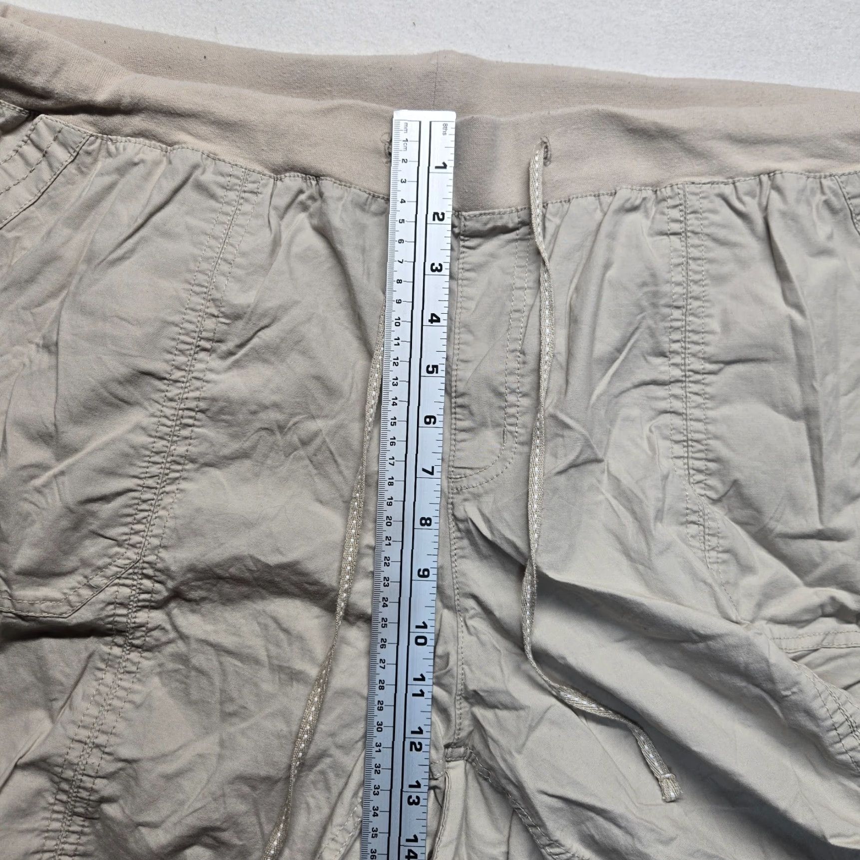 Vintage Vintage Est 1946 Denim Tan Bermuda Shorts Women's 22W High-Rise Casual Travel Activewear Pockets Stretch Size 40" / US 18 - 7 Thumbnail