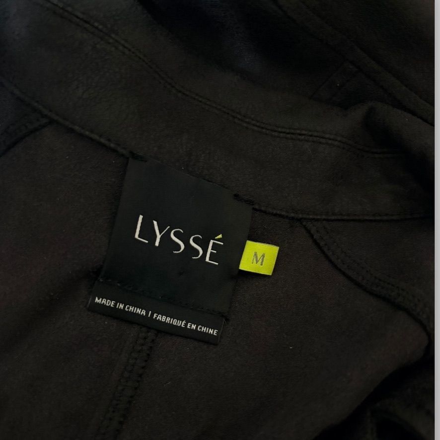 Other Faux Leather Suede Moto Jacket Medium Black Vegan Zip EUC So Size M / US 6-8 / IT 42-44 - 8 Thumbnail
