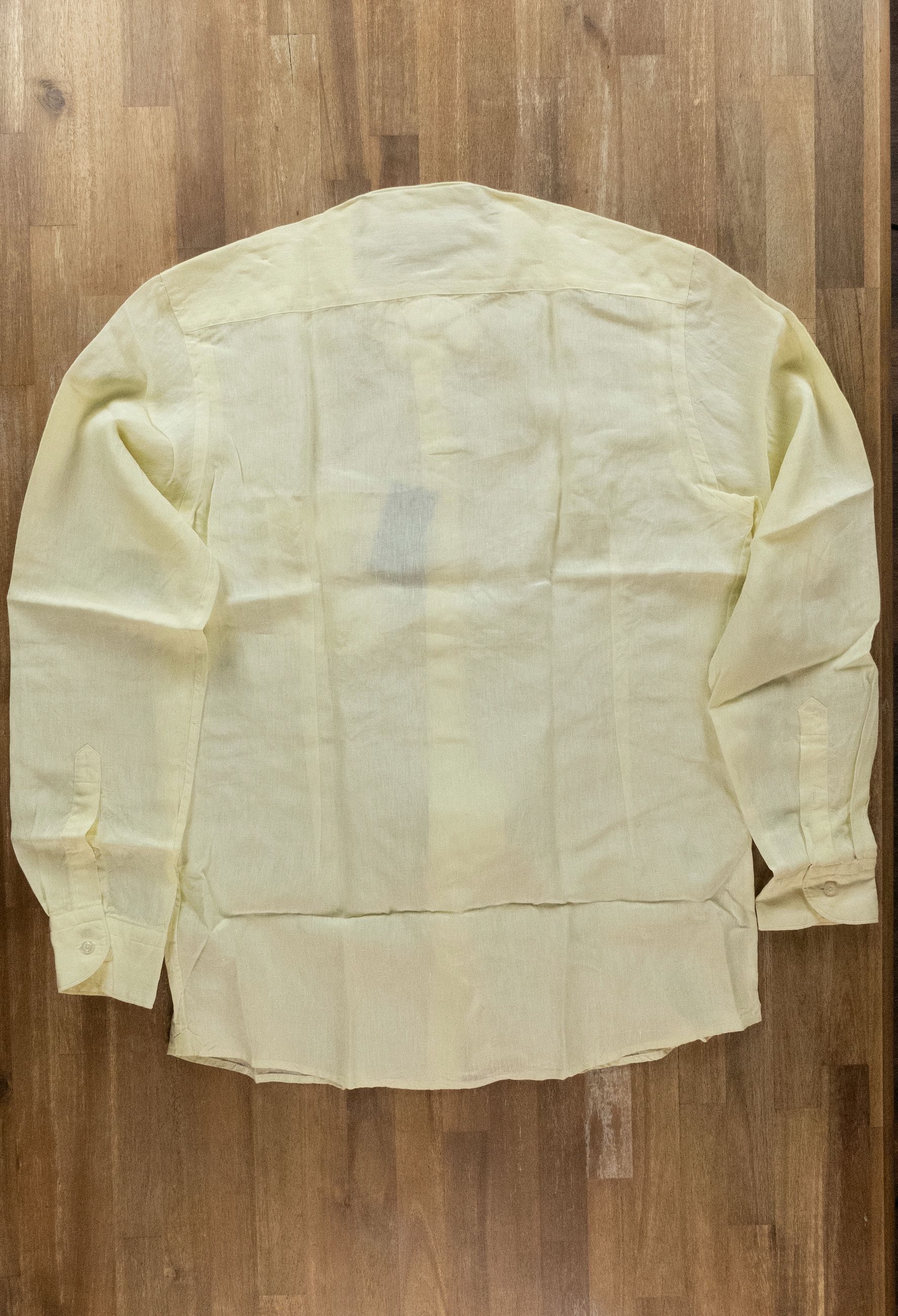 Eton ETON of Sweden contemporary fit yellow linen shirt 42 Large Size US L / EU 52-54 / 3 - 13 Thumbnail