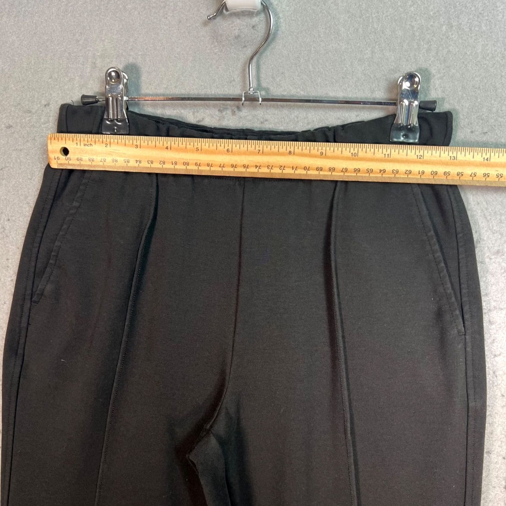 Everlane Everlane Womens High-Rise Black Trousers XS Cotton Blend Flat Front Ankle Tapered 25 in Inseam Womens XS Black Pants Size 26" / US 2 / IT 38 - 6 Thumbnail