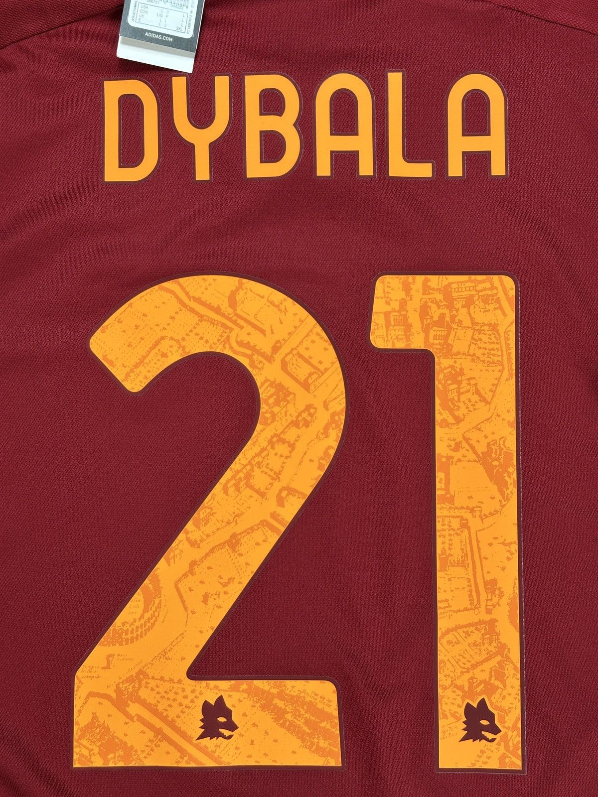 Adidas Roma 2023/24 Dybala Home Jersey Size US L / EU 52-54 / 3 - 4 Thumbnail