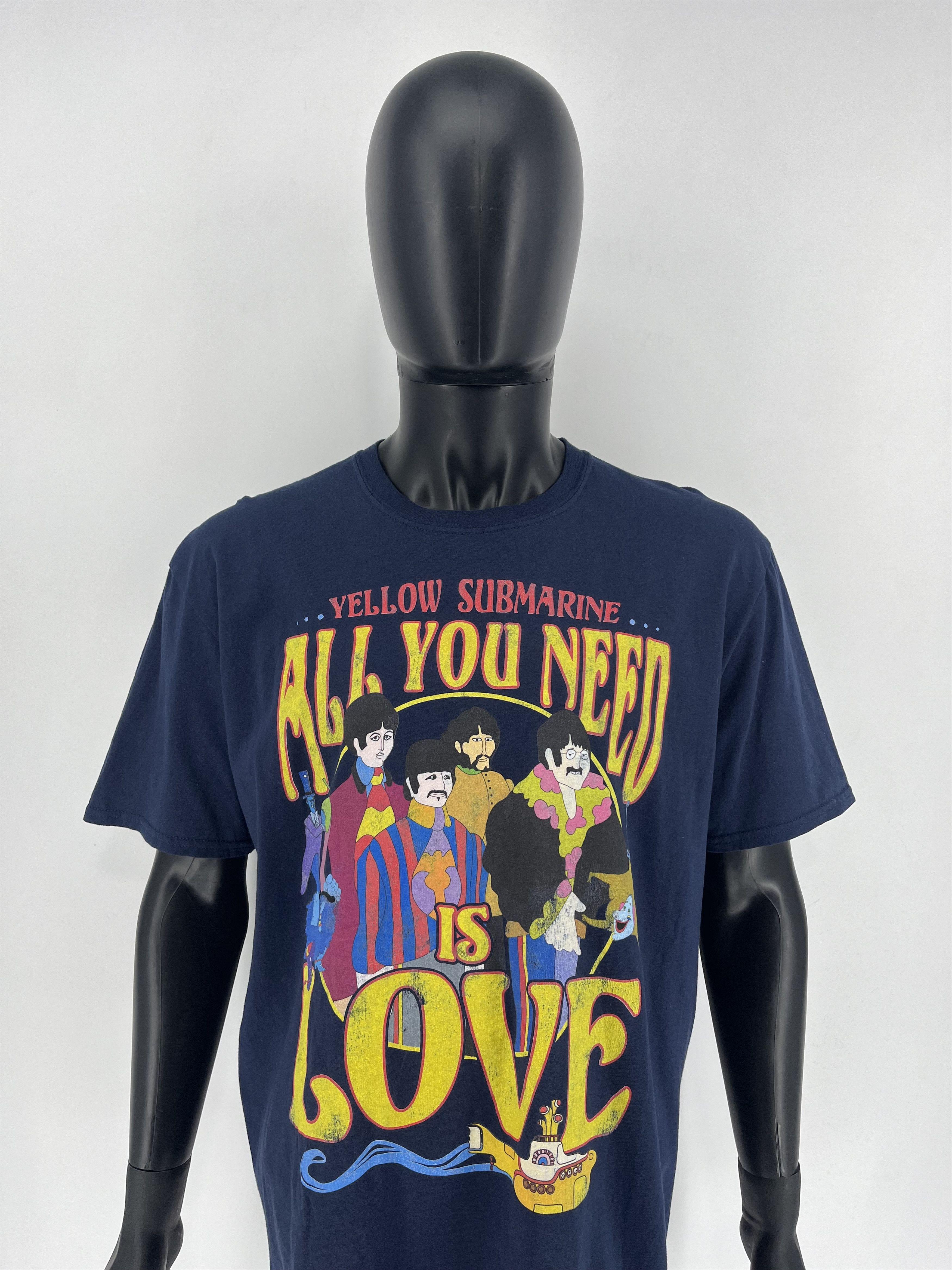 Band Tees Vintage Y2K The Beatles All You Need Thrashed Rock Size US XL / EU 56 / 4 - 1 Thumbnail